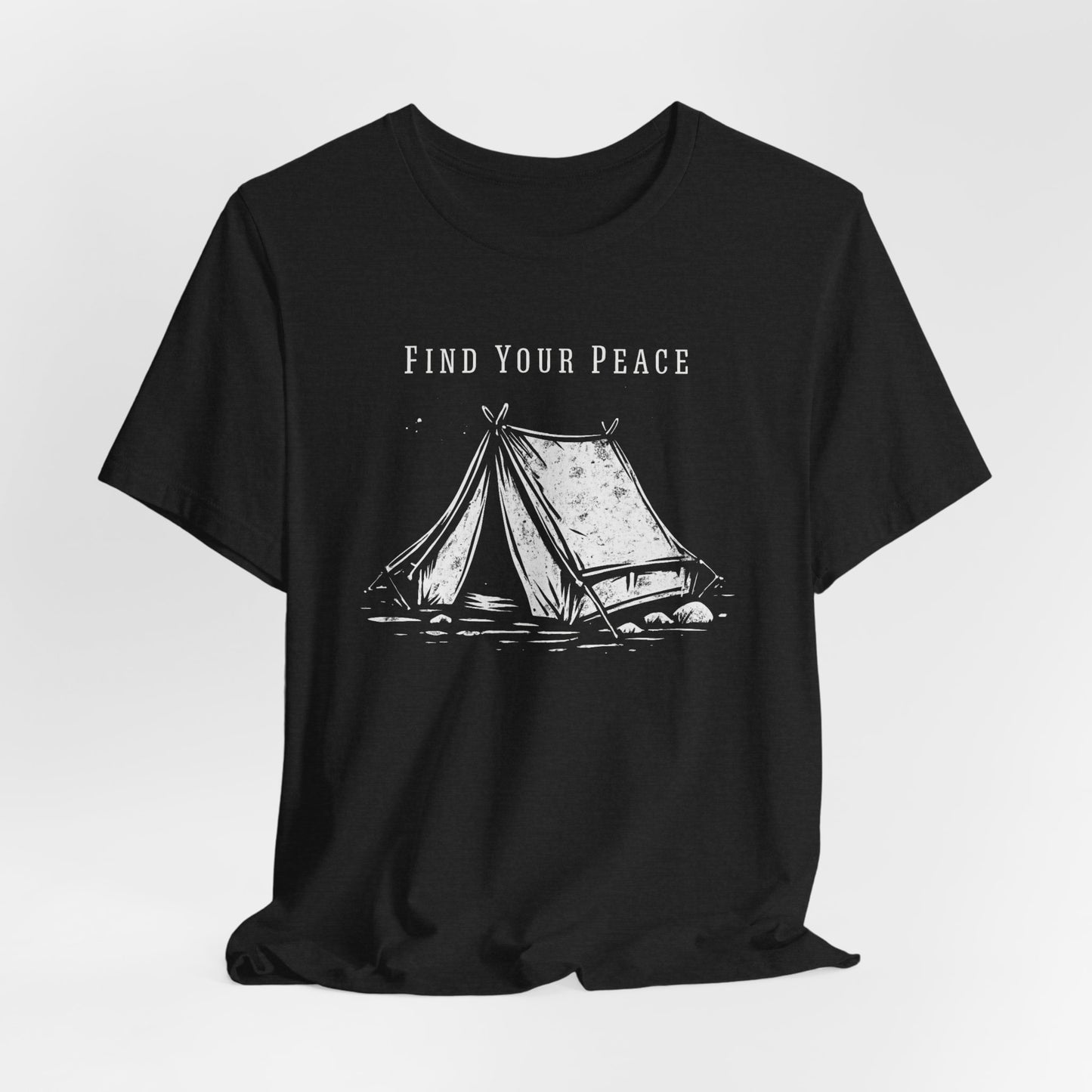 Find Your Peace Camping T-Shirt — Tent Graphic Outdoor Tee