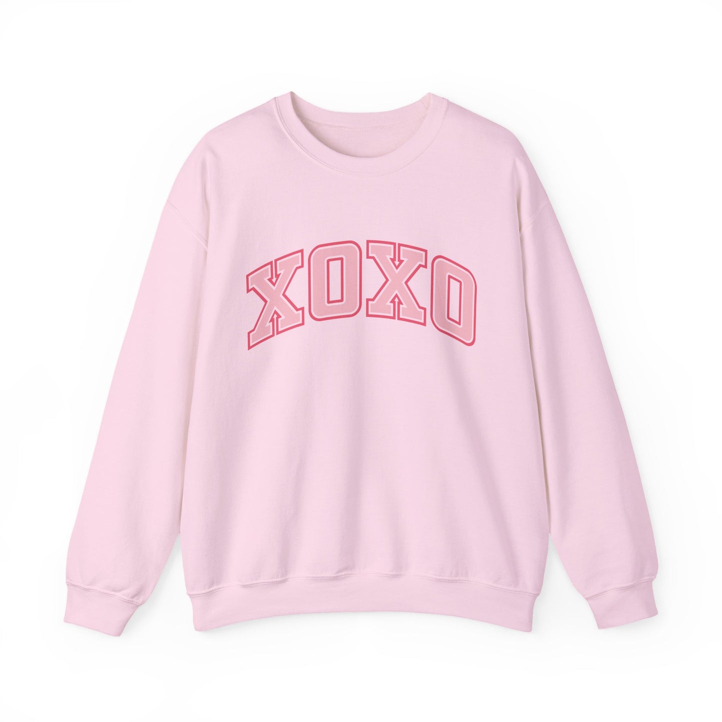 XOXO Pink Varsity Crewneck Sweatshirt