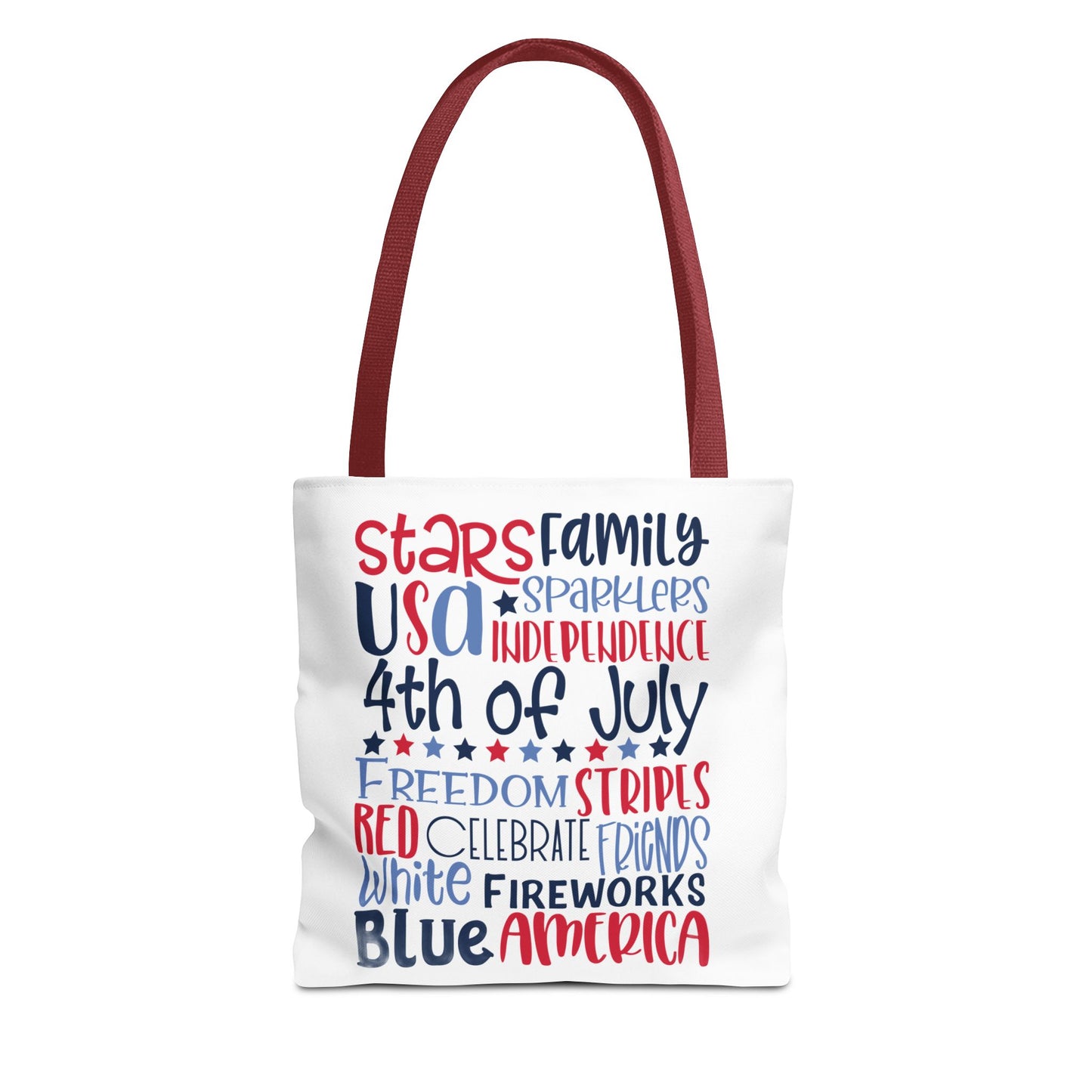 4th of July Tote Bag - USA Patriotic Stars & Stripes Independence Day Tote