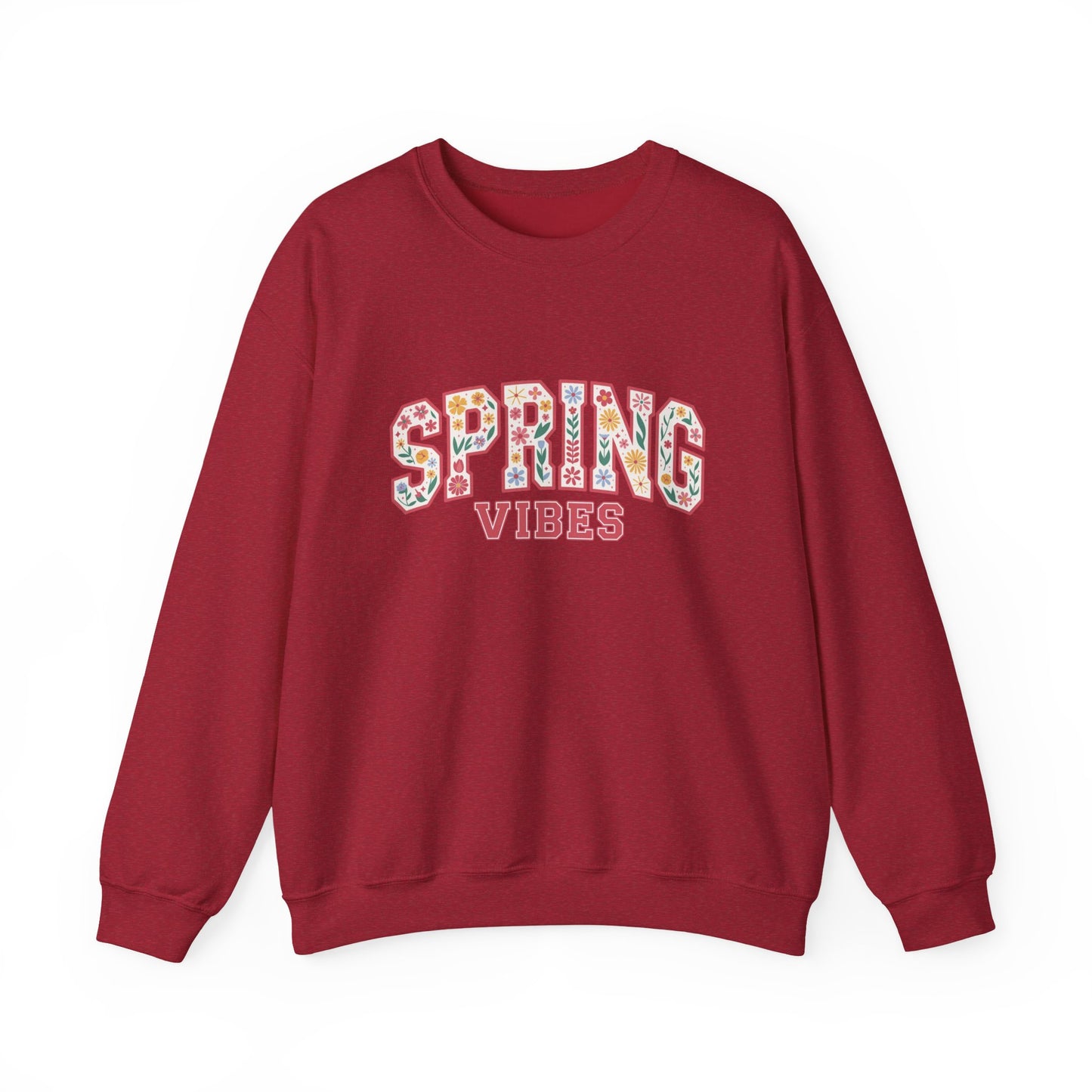 Spring Vibes Floral Crewneck Sweatshirt