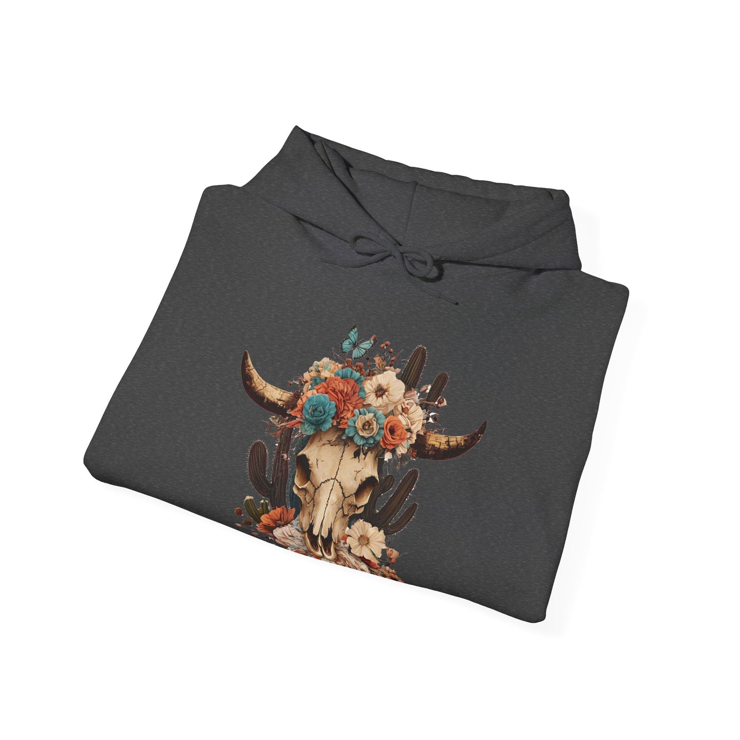 Floral Skull Women's Heavy Blend™ Hoodie, Perfect Gift for Mother's Day