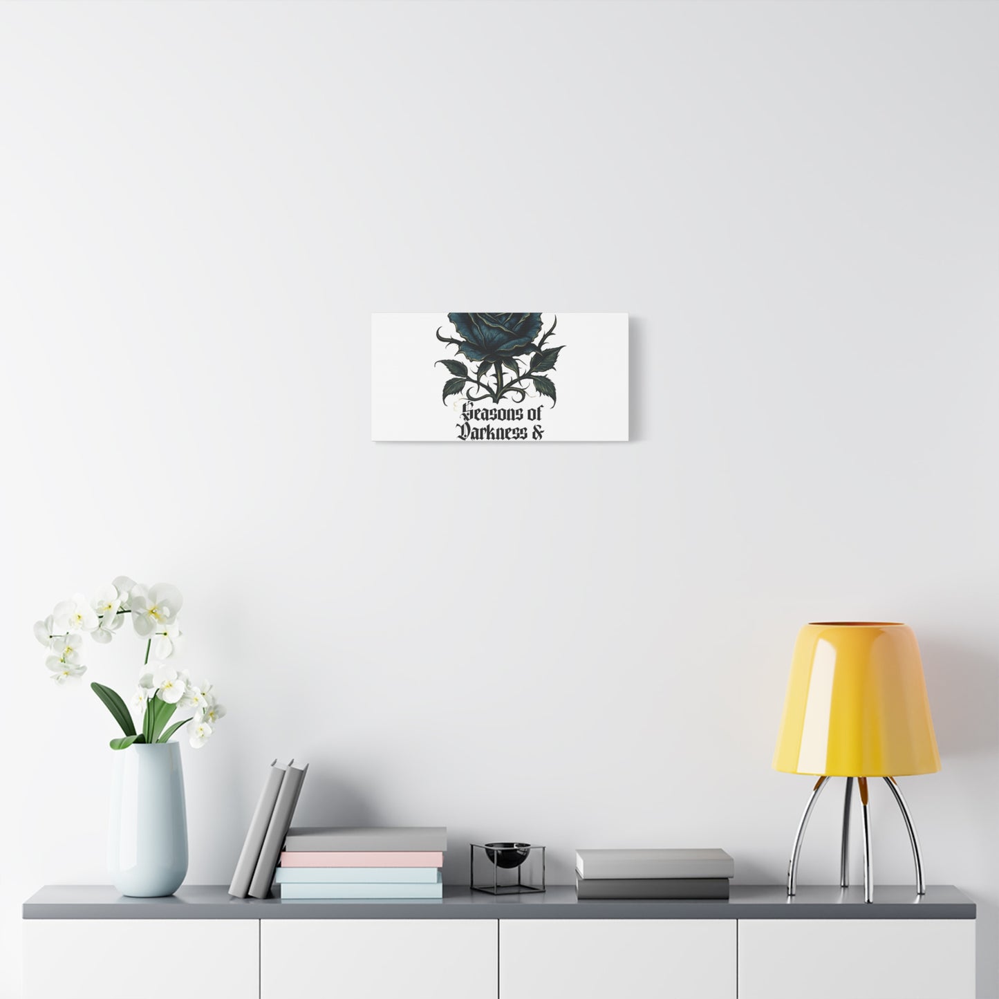 Canvas Wall Art — Gothic Blue Rose "Seasons of Darkness & Decadence"