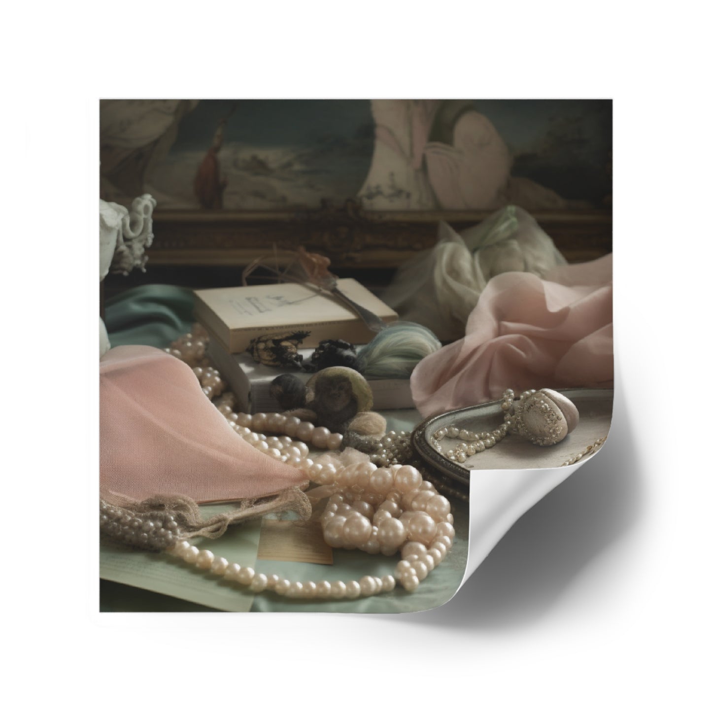 Vintage Women's Boudoir Square Sticker #1