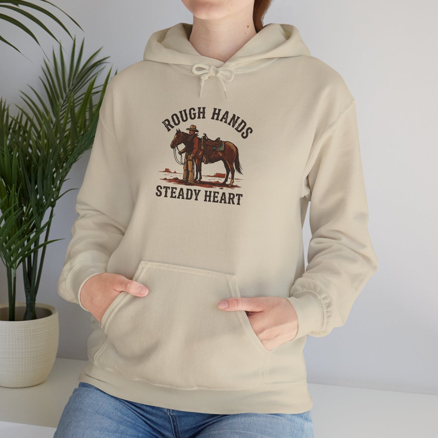 Rough Hands Steady Heart Hoodie | Western cowboy, Americana vintage