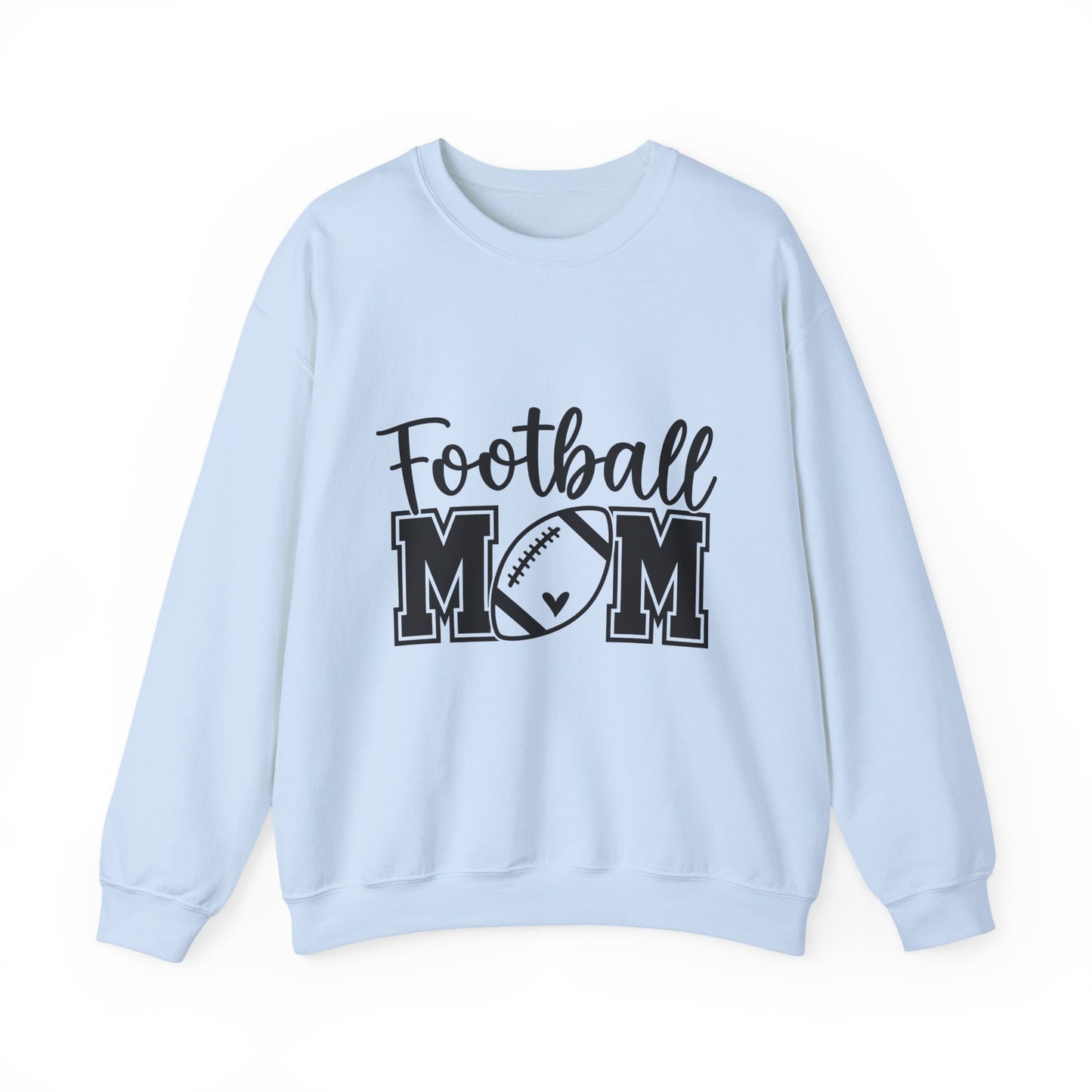 Football Mom Sweatshirt - Women's Crewneck Pullover with Football Graphic