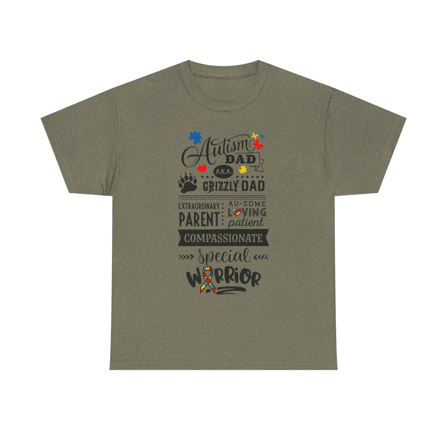 Autism Dad AKA Grizzly Dad T-shirt for Dad for Father's Day