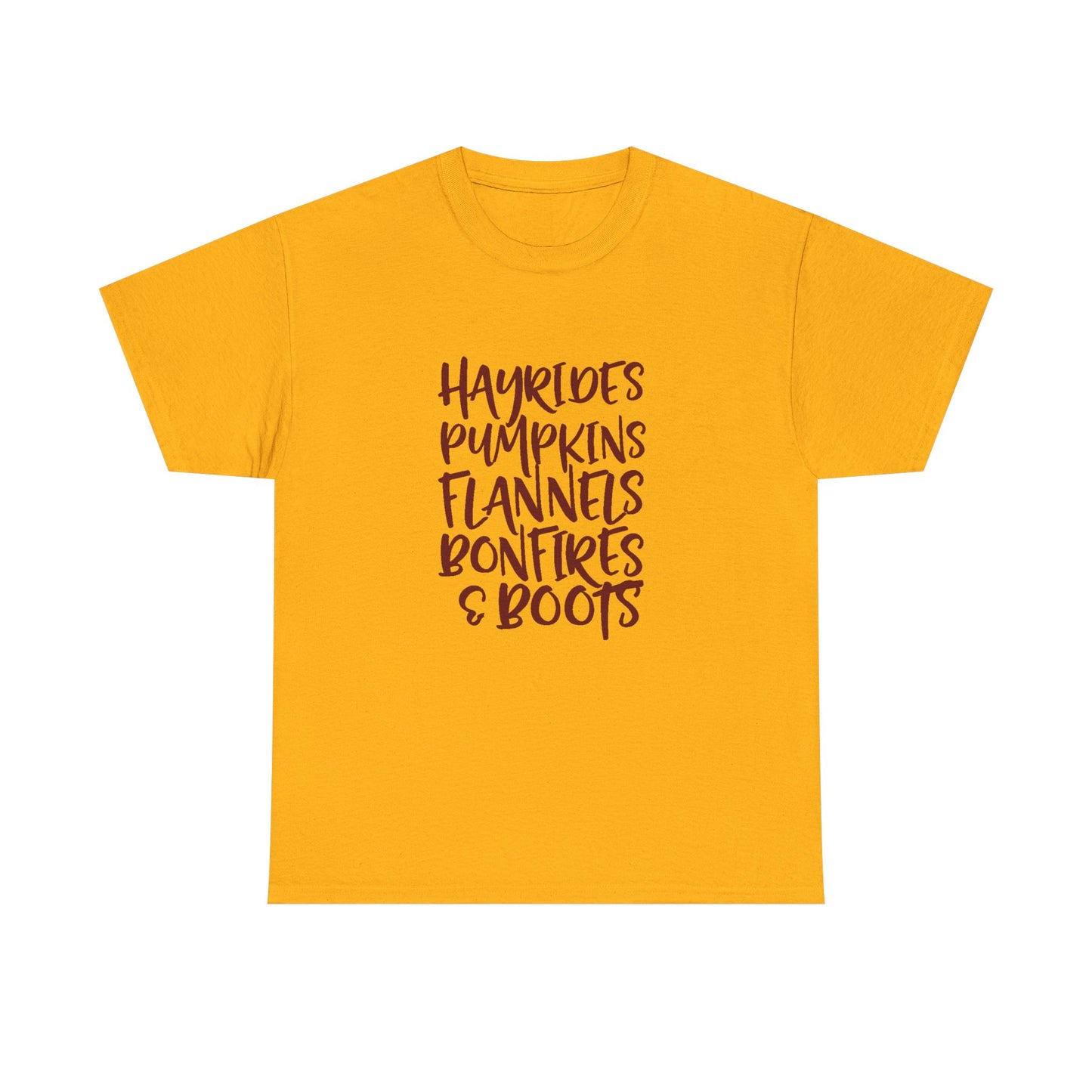 Hayrides, Pumpkins, Flannels Autumn Unisex Thanksgiving Tee