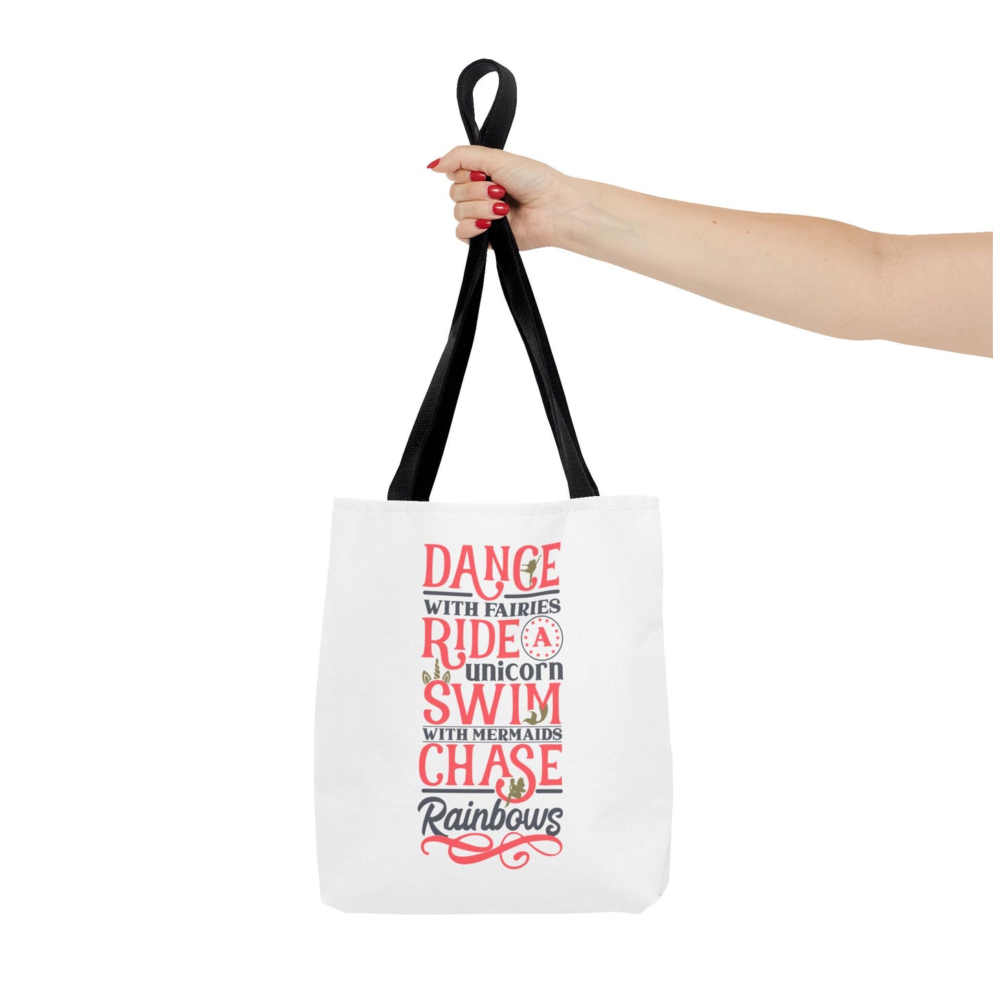 Whimsical Adventure Tote Bag - Dance with Fairies, Ride Unicorns, Swim with Mermaids