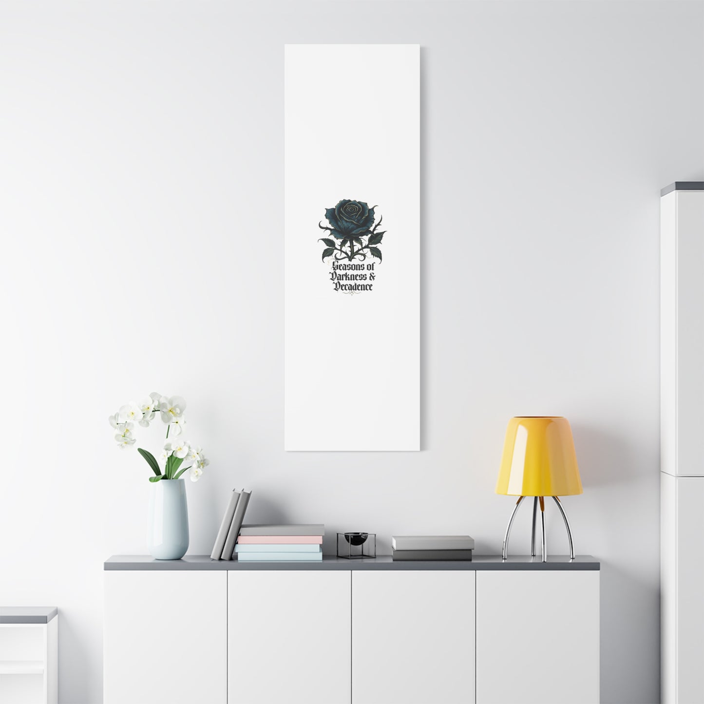 Canvas Wall Art — Gothic Blue Rose "Seasons of Darkness & Decadence"