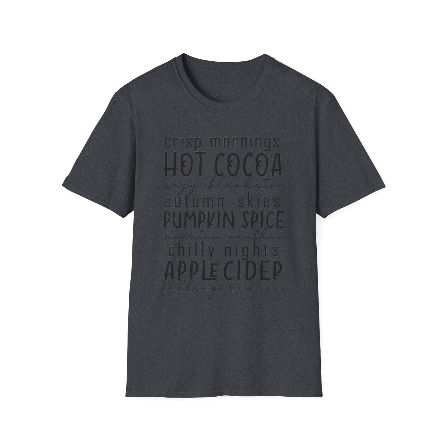 Cozy Fall T-Shirt | Autumn Vibes Shirt, Pumpkin Spice Tee, Hot Cocoa Top, Seasonal Casual Wear, Thanksgiving Gift