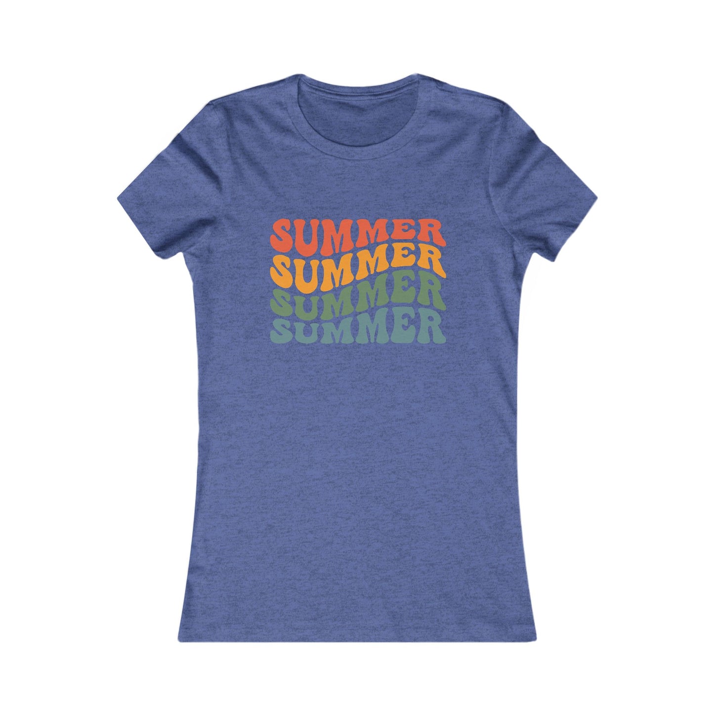 Retro Summer Repeat Tee | Summer Graphic Shirt, Vintage Rainbow Text