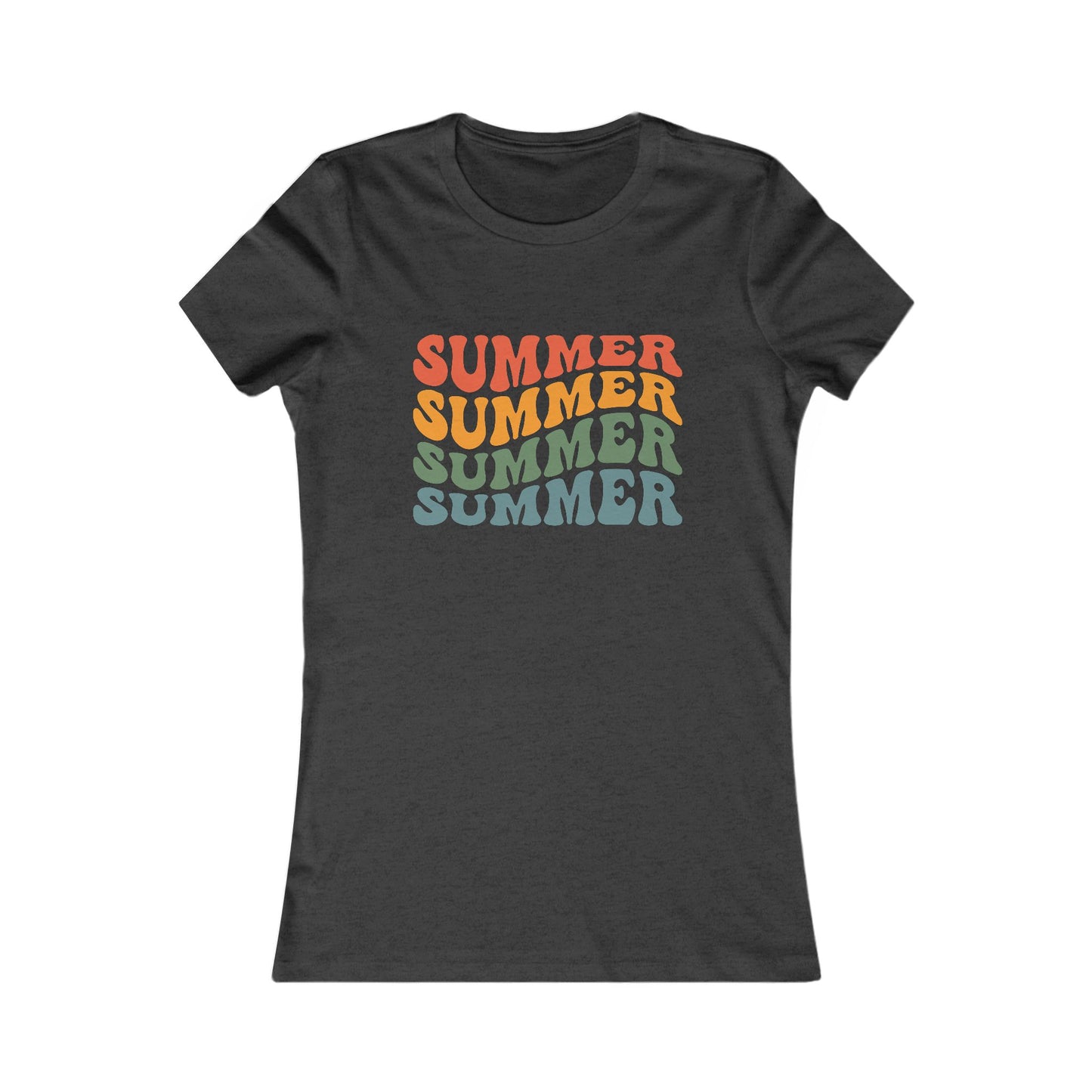 Retro Summer Repeat Tee | Summer Graphic Shirt, Vintage Rainbow Text