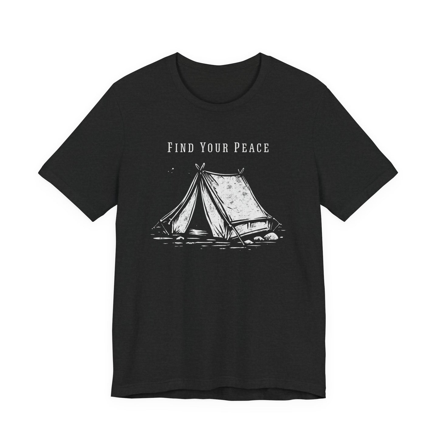 Find Your Peace Camping T-Shirt — Tent Graphic Outdoor Tee