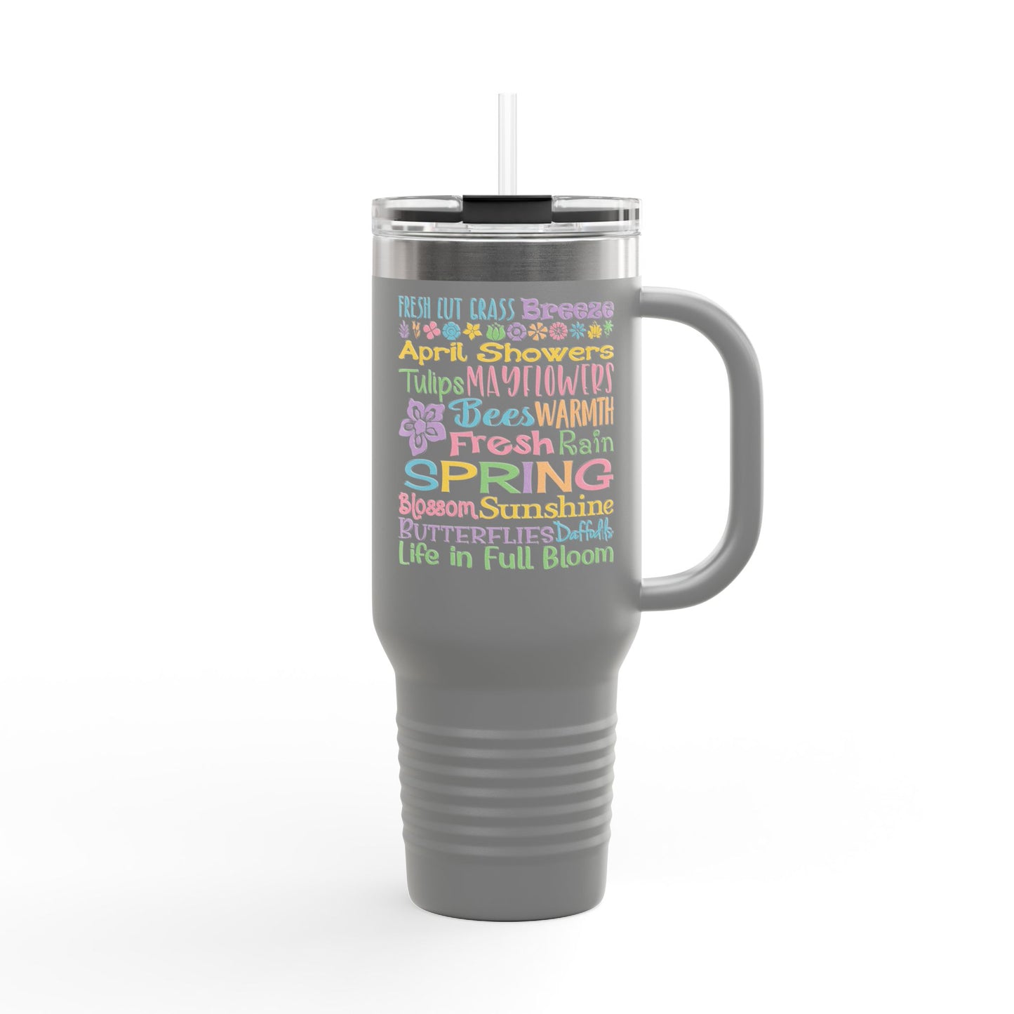 Spring Riot Word Cloud Insulated 40oz -Travel Mug Tumbler