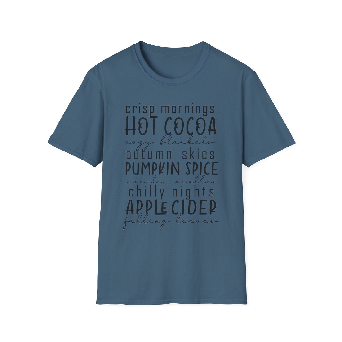 Cozy Fall T-Shirt | Autumn Vibes Shirt, Pumpkin Spice Tee, Hot Cocoa Top, Seasonal Casual Wear, Thanksgiving Gift
