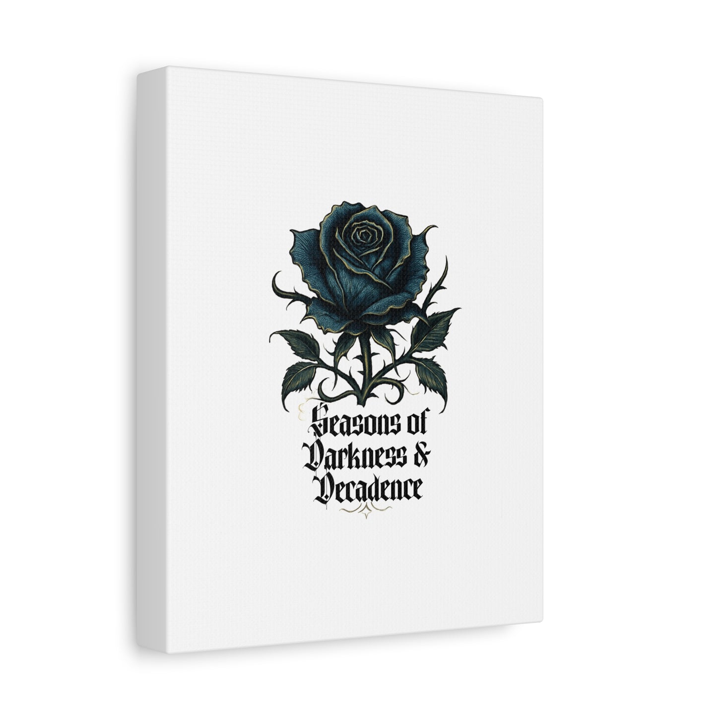 Canvas Wall Art — Gothic Blue Rose "Seasons of Darkness & Decadence"