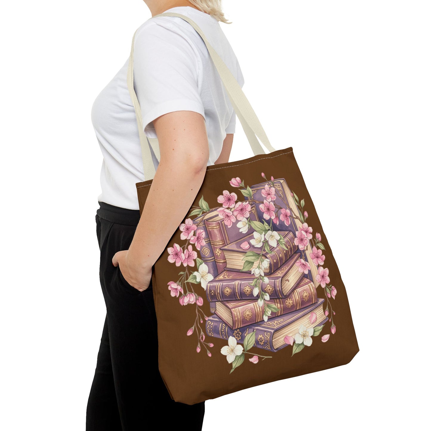 Wildflower Book Tote — Floral Print Library Tote