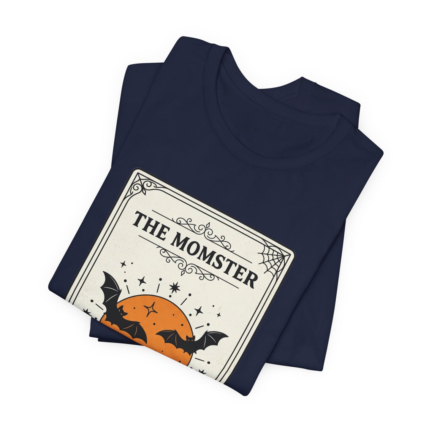 Momster Pumpkin Crest Tee | Halloween bats, spooky vintage orange