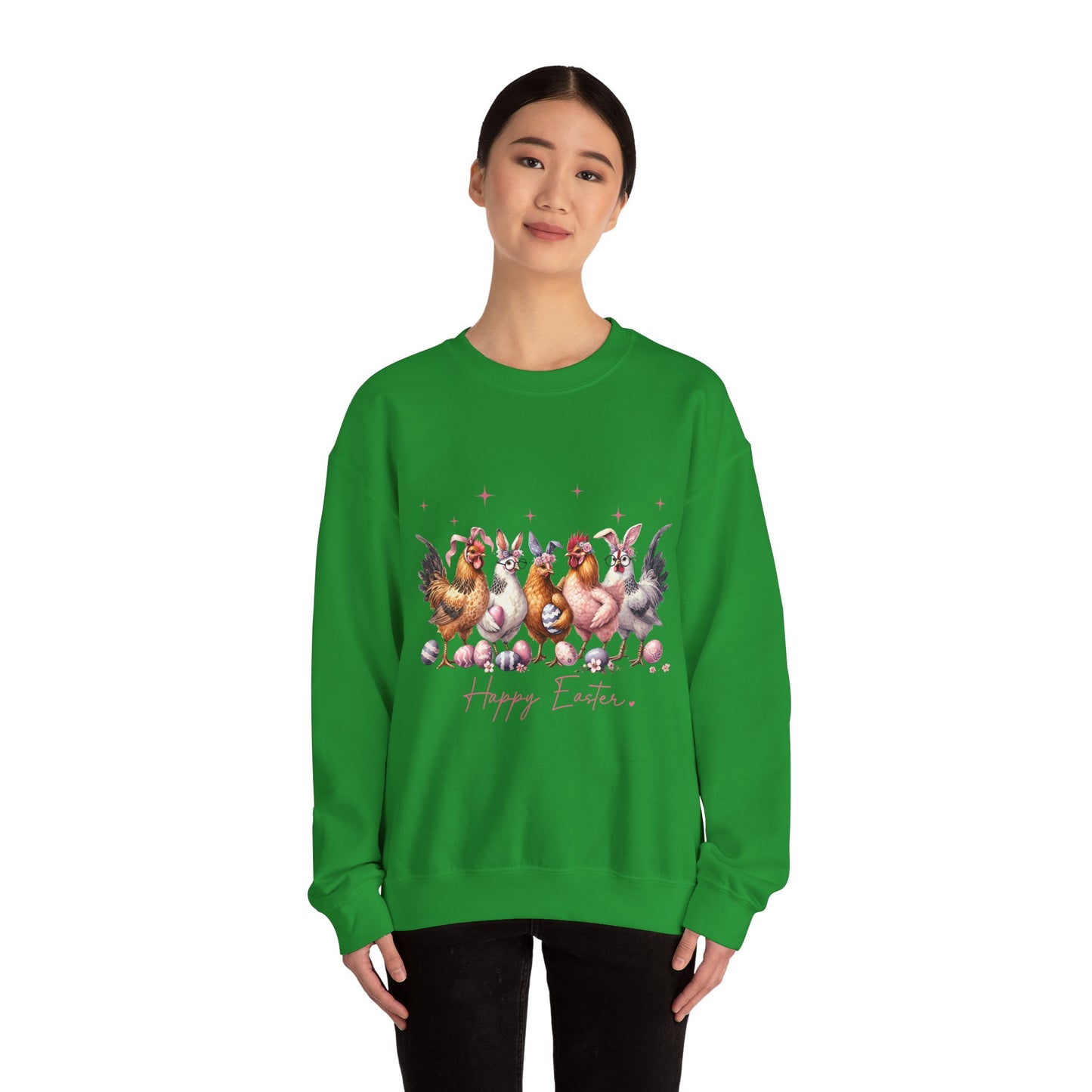 Happy Easter Themed Crewneck Women's Sweatshirt