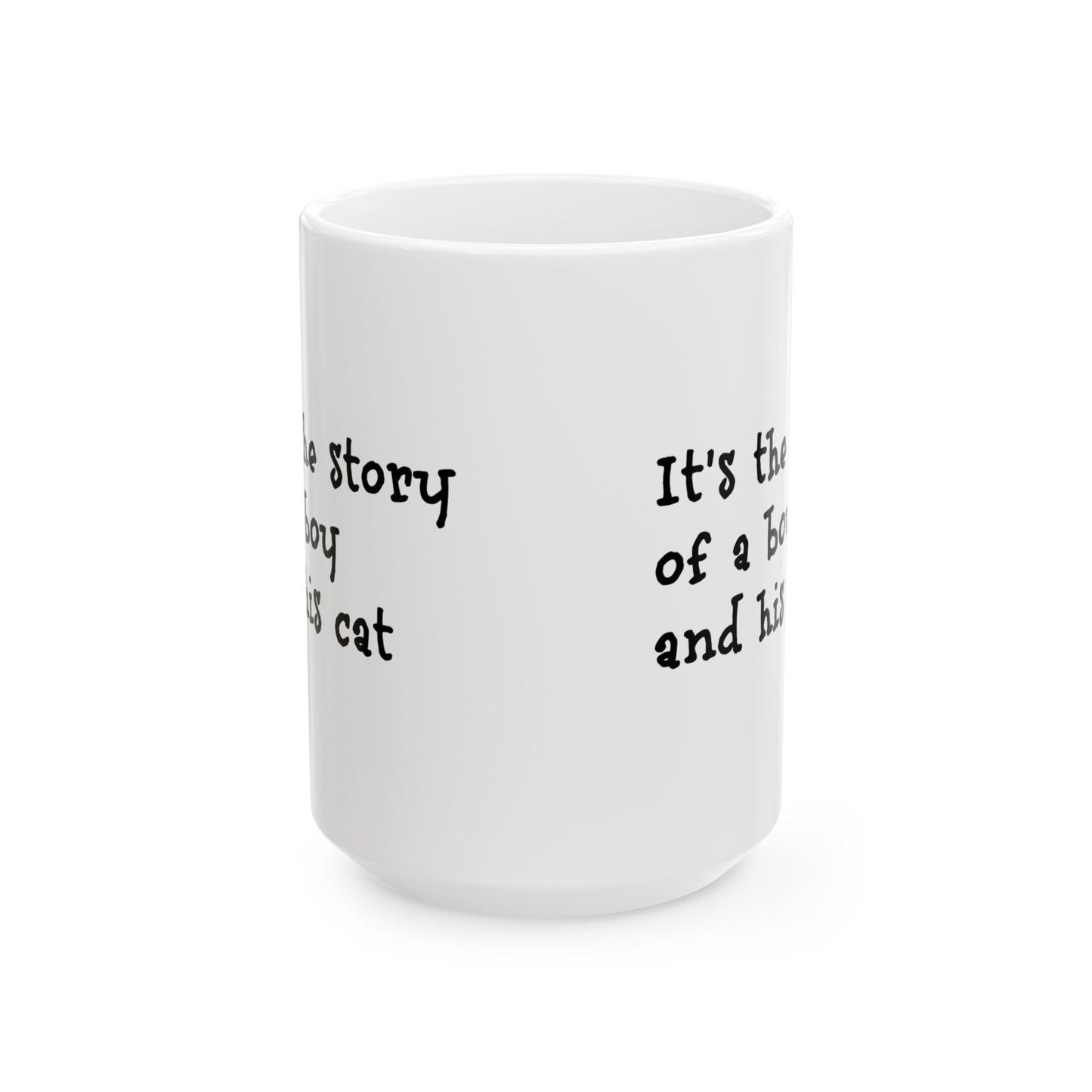 Story of a Boy and His Cat Ceramic Coffee Mug (11oz, 15oz)
