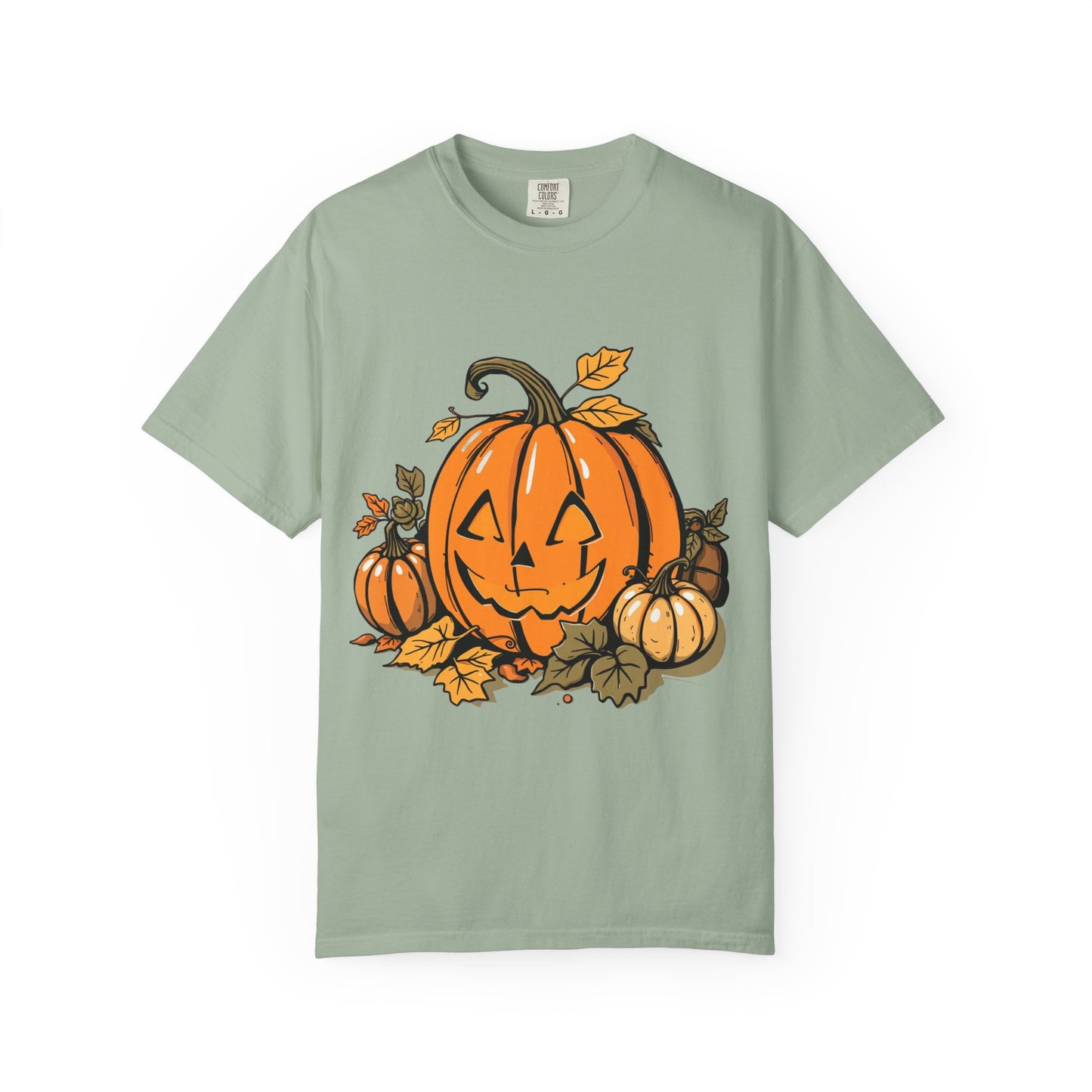 Comfort Colors Pumpkin Shirt | Womens Halloween Fall Graphic Tee