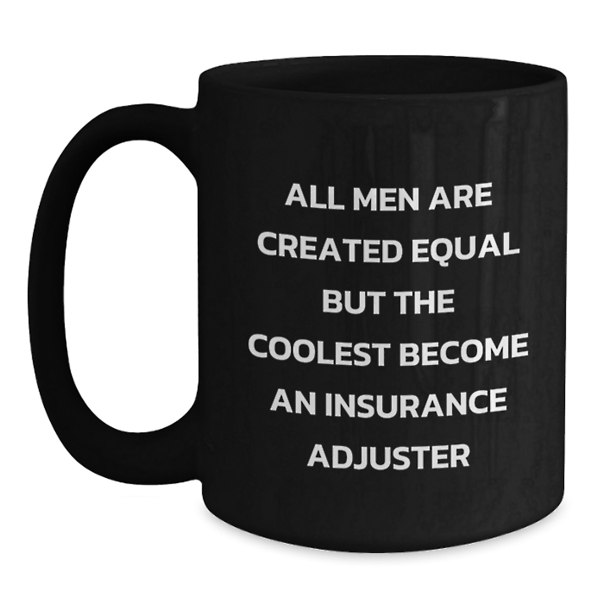 Insurance Adjuster Keepsake Black Coffee Mug for Him Graduation Gift - Main