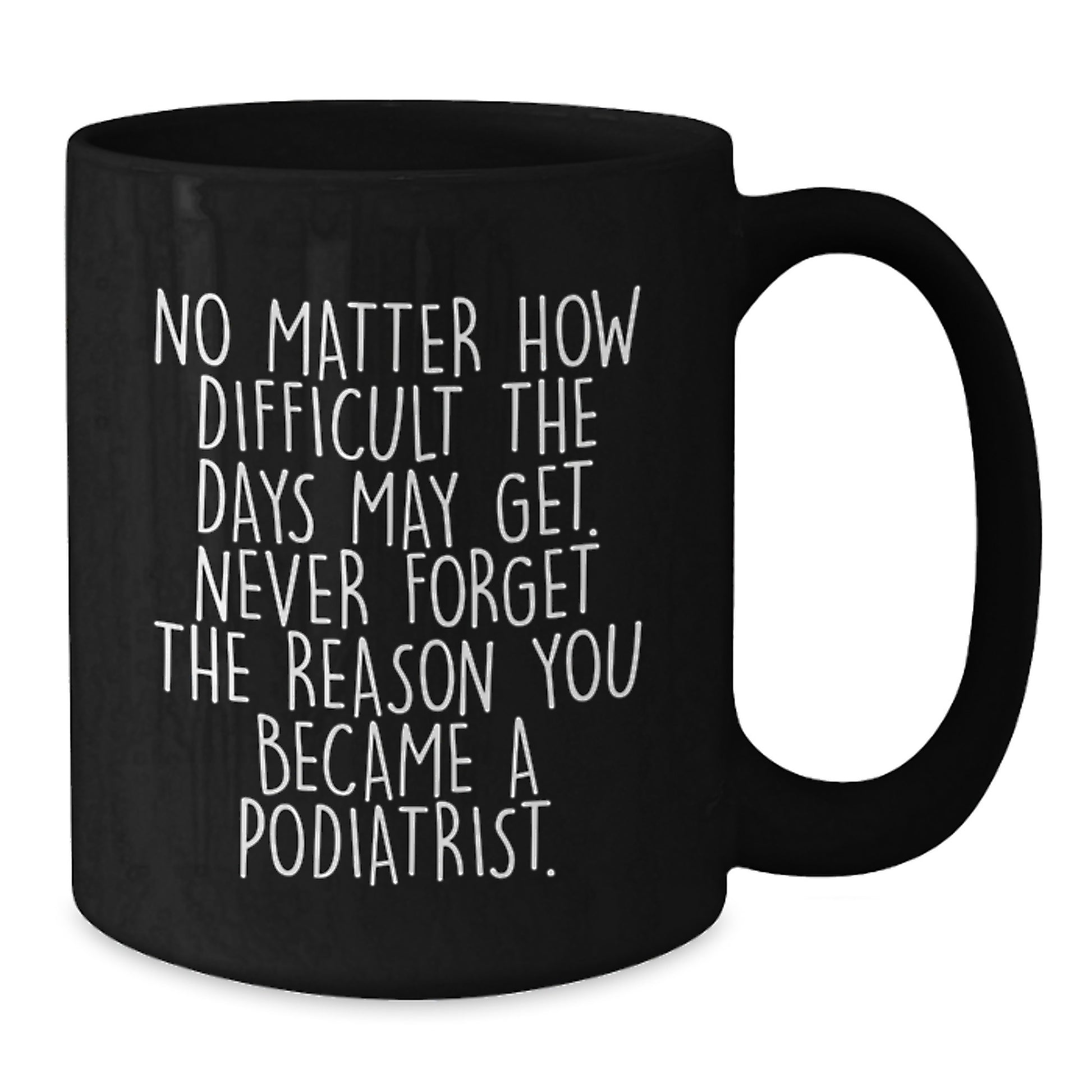 Podiatrist Gifts from Friends for Graduation Unique Black Coffee Mugs - Never Forget the Reason You Became a Podiatrist - Inspirational Motivational Quote - Additional