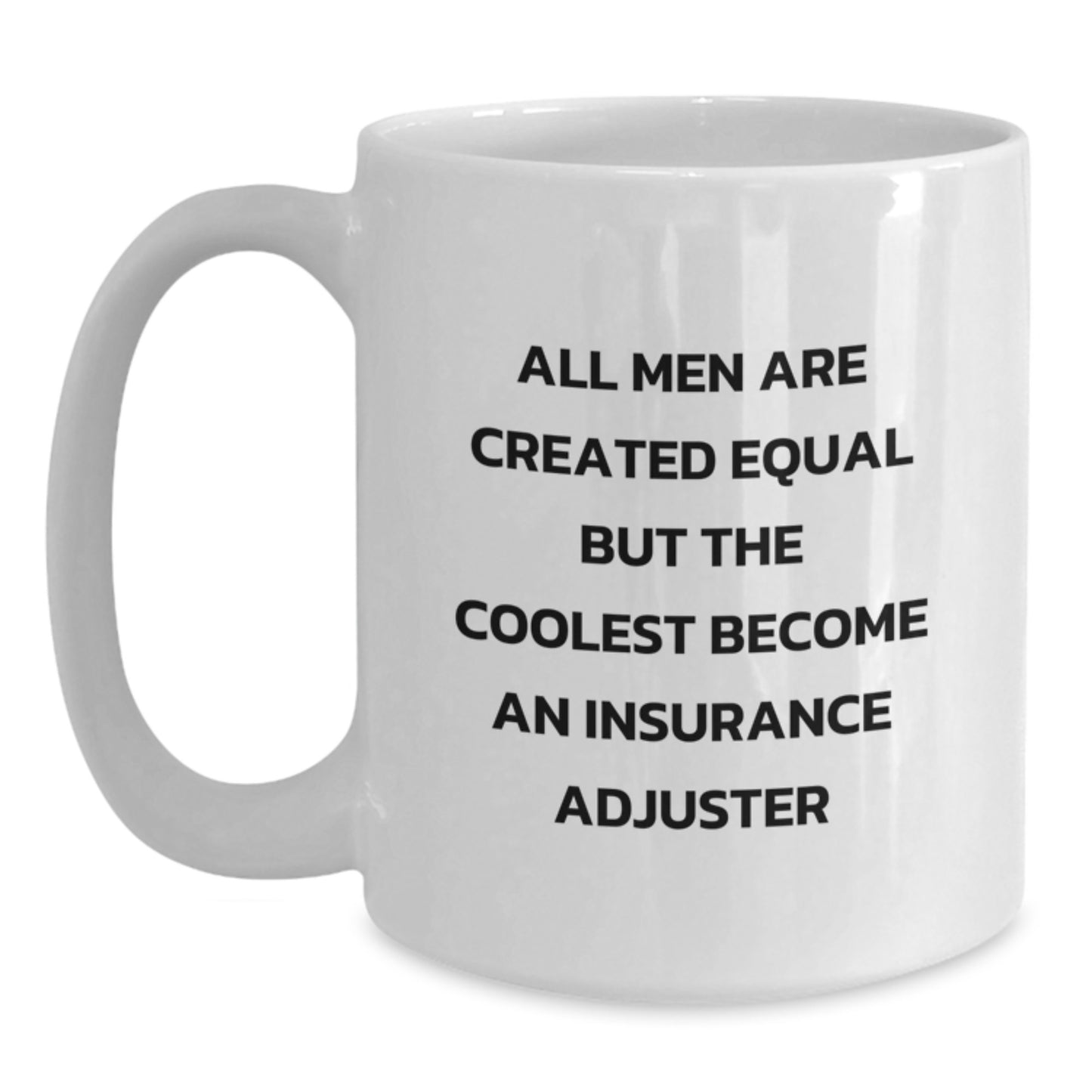 White Insurance Adjuster Keepsake Mug for Him Graduation Gift - Main