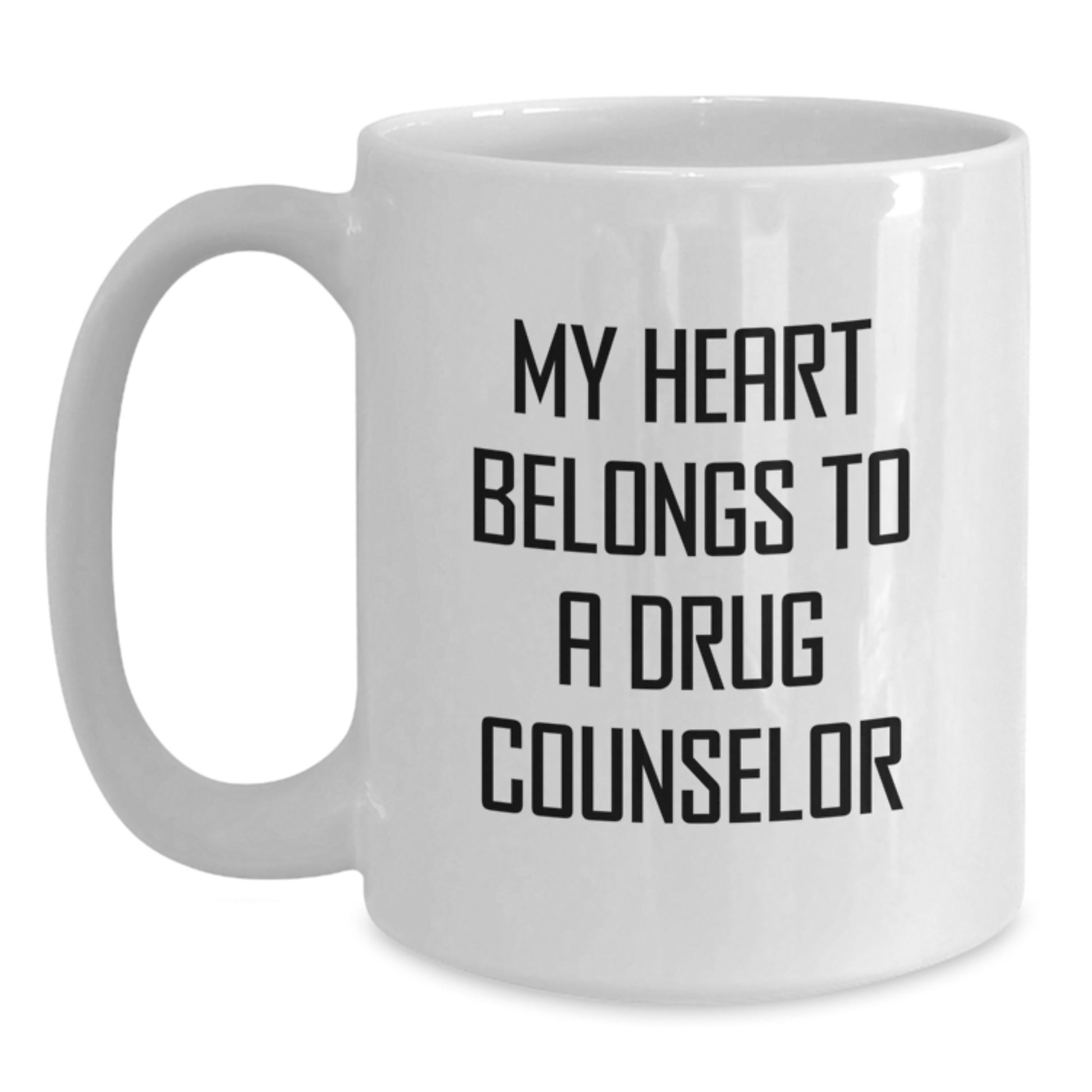 Funny Drug Counselor Gifts for Men - White Coffee Mug, Graduation Unique Gifts from Friends, Family - Main
