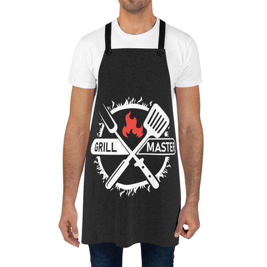 Black Grill Master Apron - Perfect for BBQ Lovers and Chefs, Ideal Gift for Father's Day and Summer Cookouts