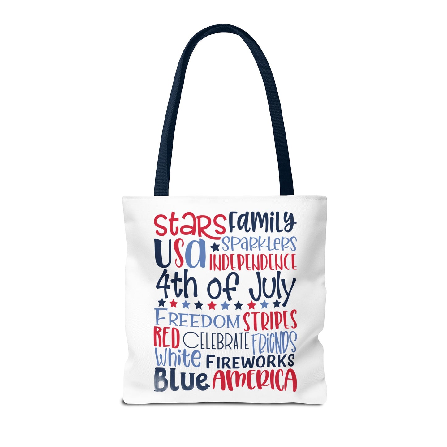 4th of July Tote Bag - USA Patriotic Stars & Stripes Independence Day Tote