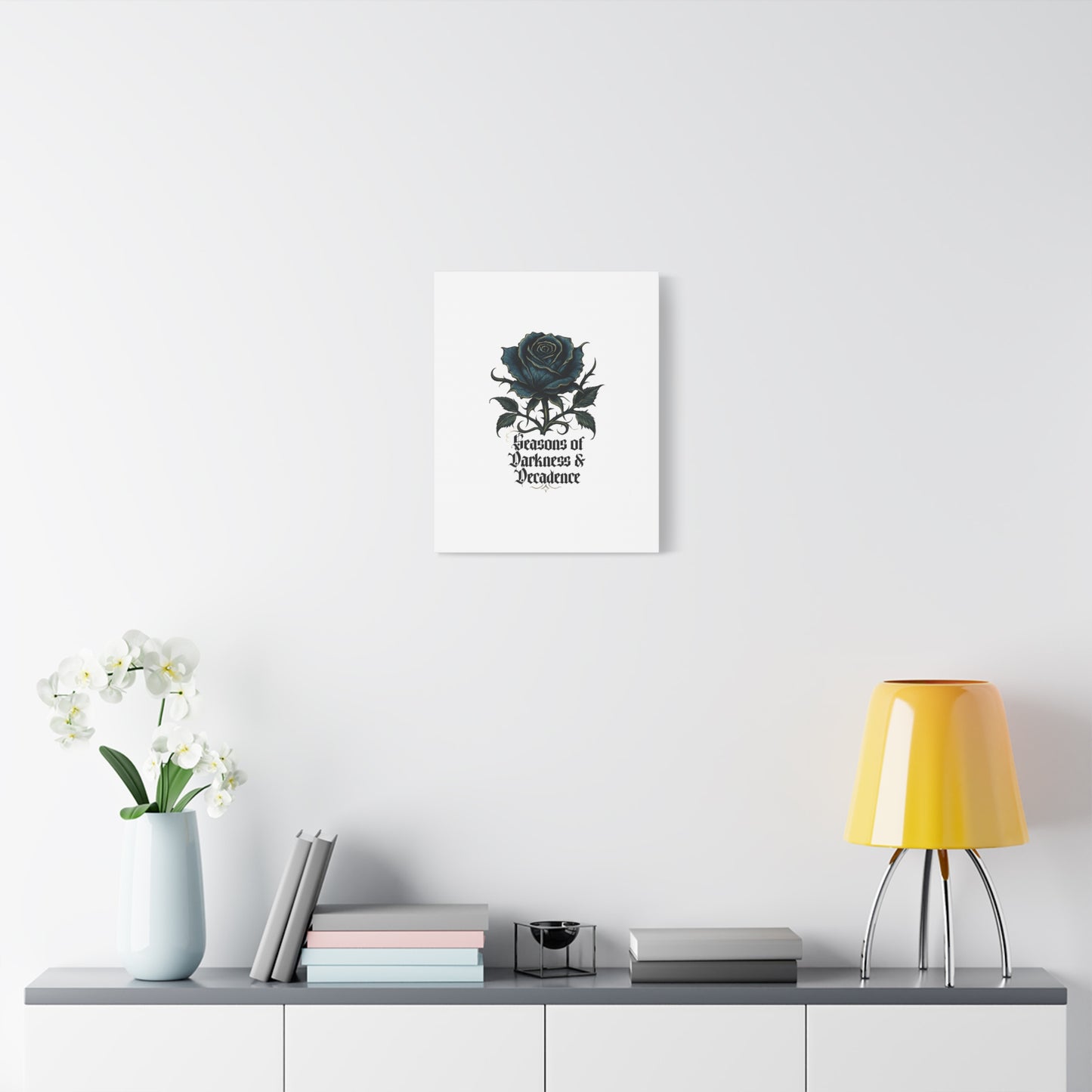 Canvas Wall Art — Gothic Blue Rose "Seasons of Darkness & Decadence"