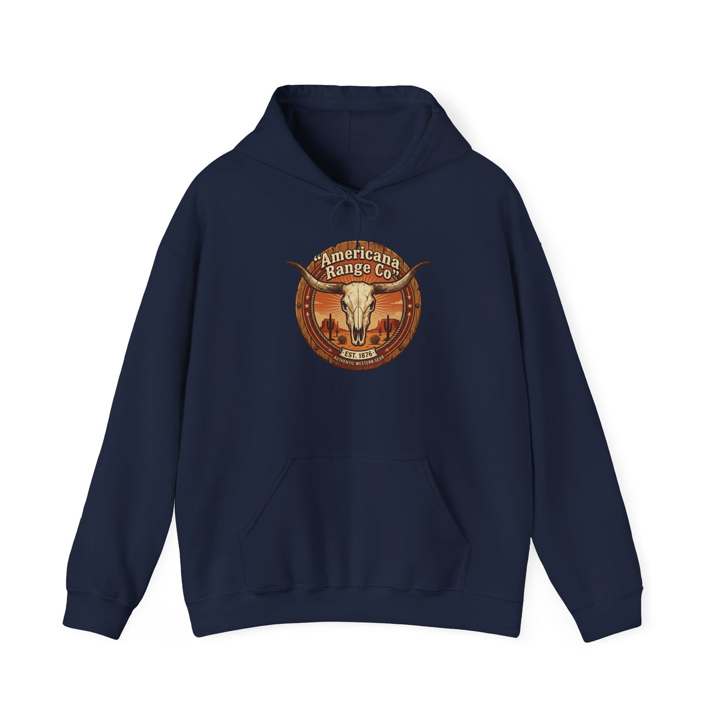 Frontier Skull Emblem Hoodie | Western Americana, Vintage Rodeo