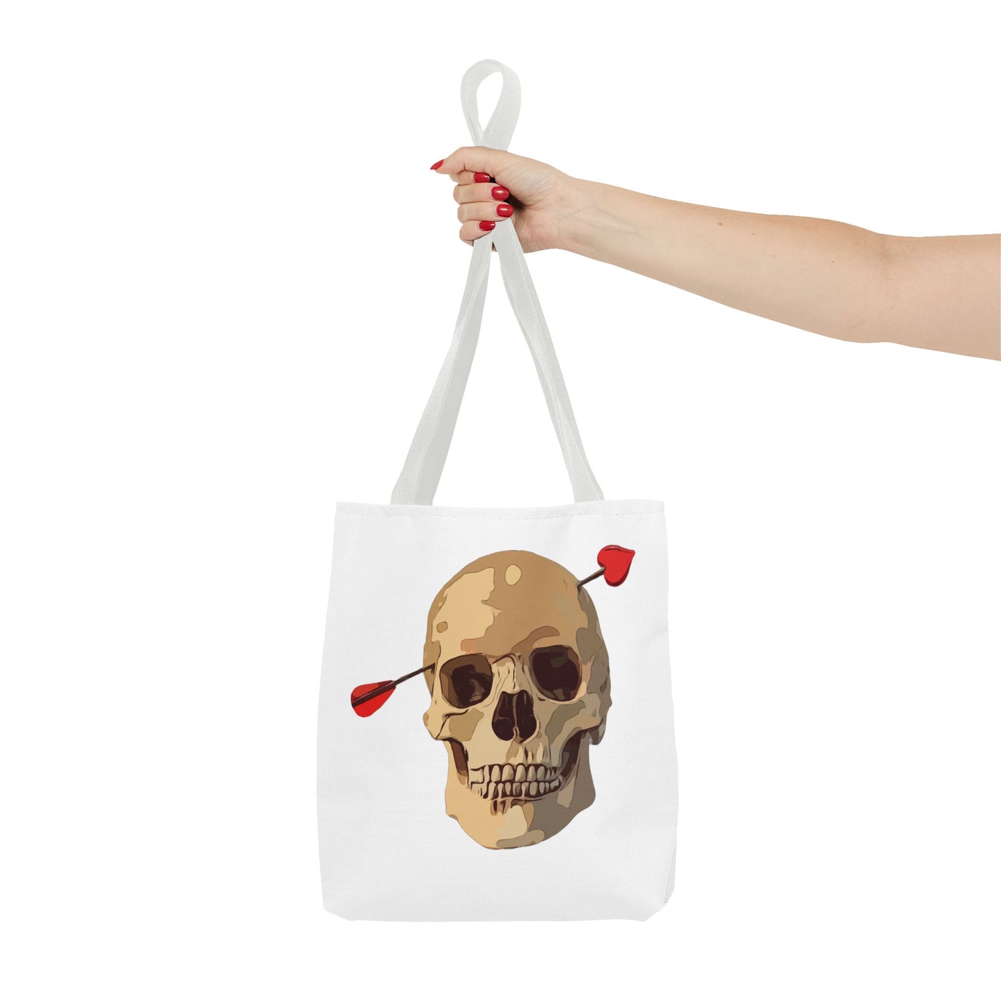 Skull Graphic Cupid Tote Bag: Edgy Elegance Meets Functional Style