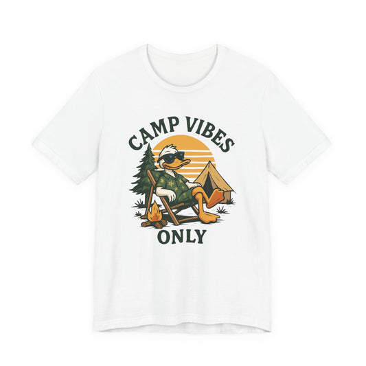 Camp Vibes Only T-Shirt — Retro Camping Duck Graphic Tee