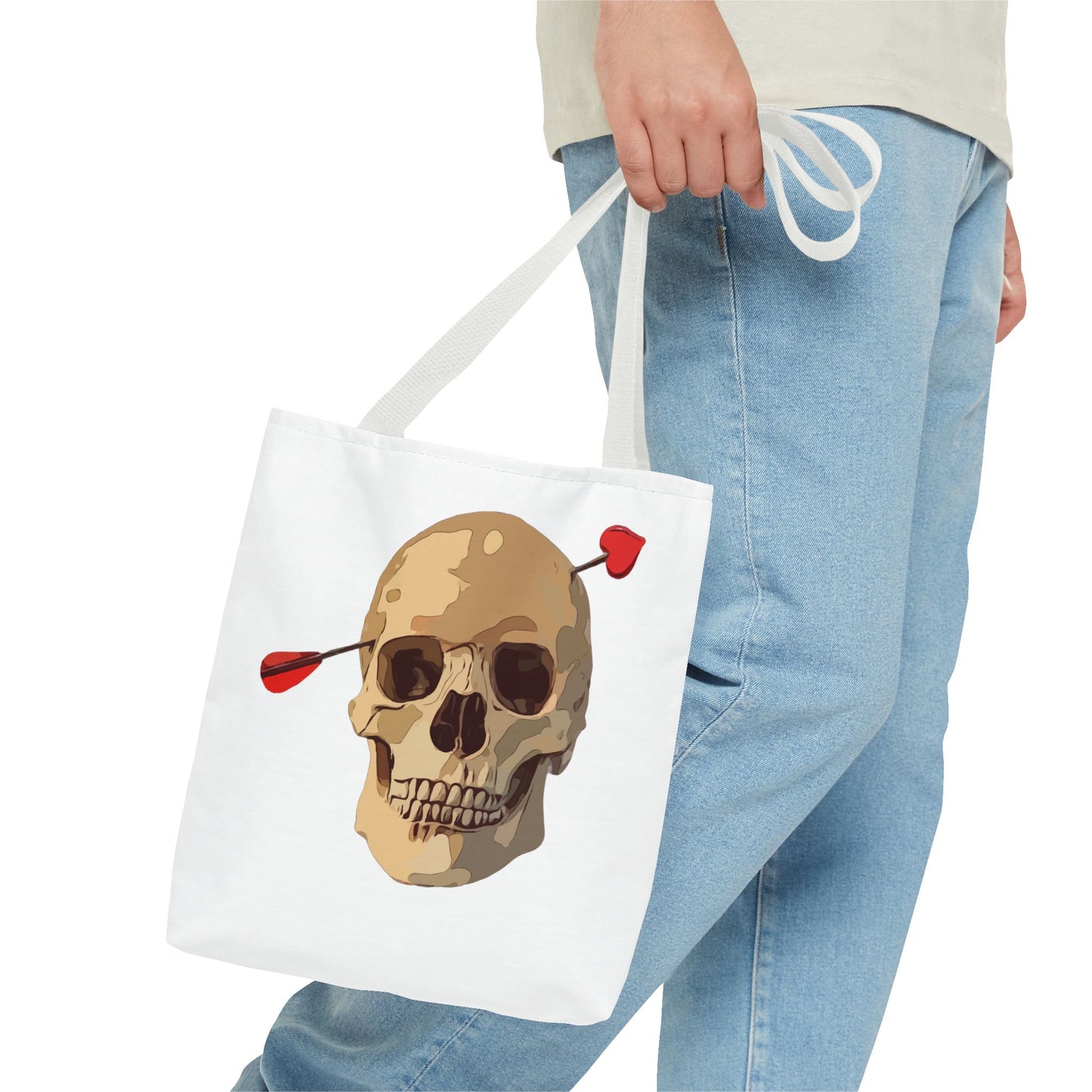 Skull Graphic Cupid Tote Bag: Edgy Elegance Meets Functional Style