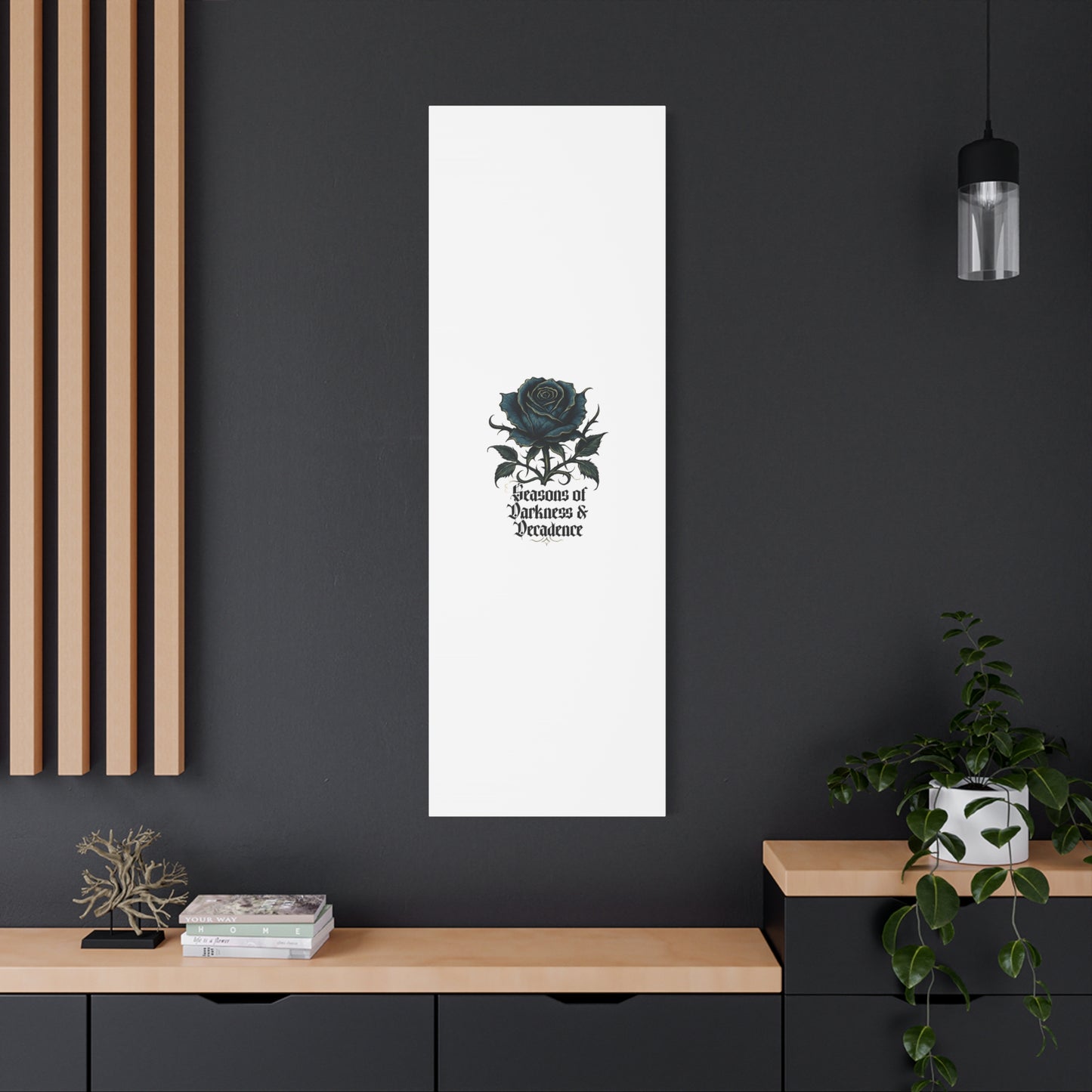 Canvas Wall Art — Gothic Blue Rose "Seasons of Darkness & Decadence"