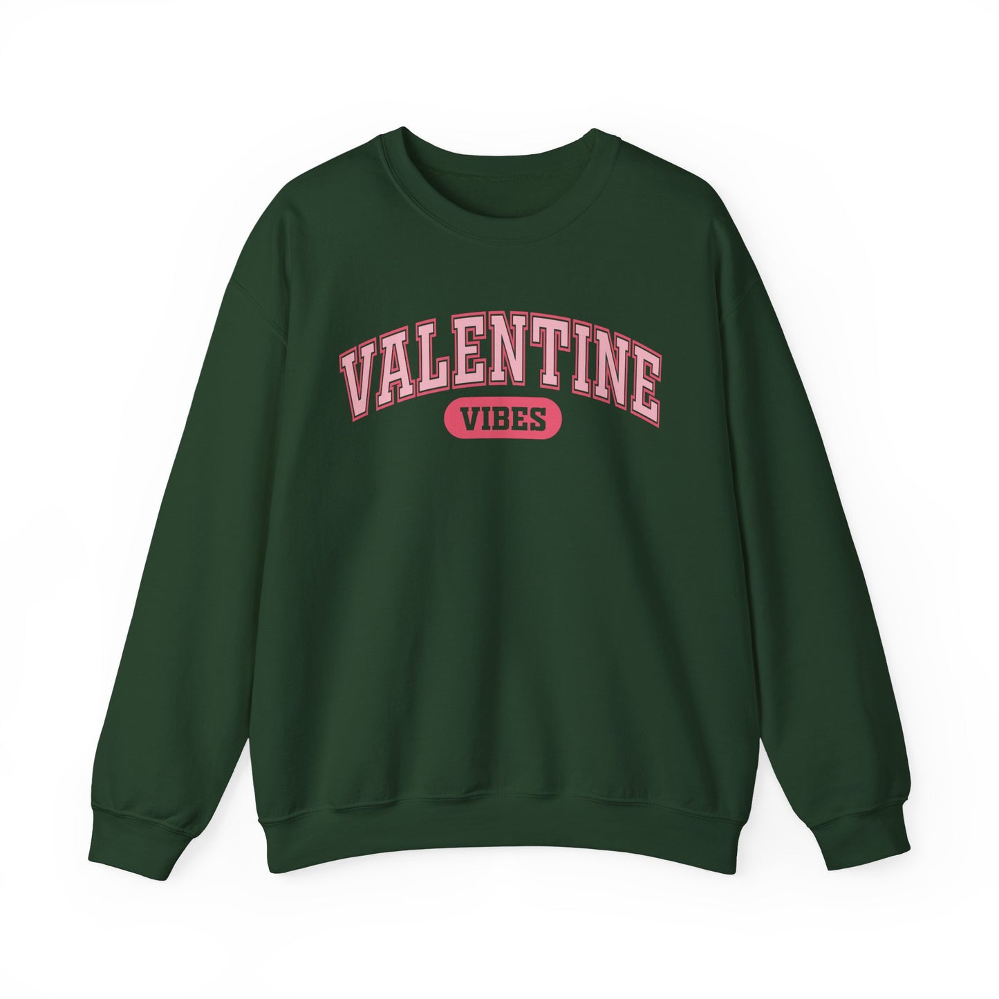 Valentine Vibes Varsity Crewneck Sweatshirt | Valentine's Day retro lettering
