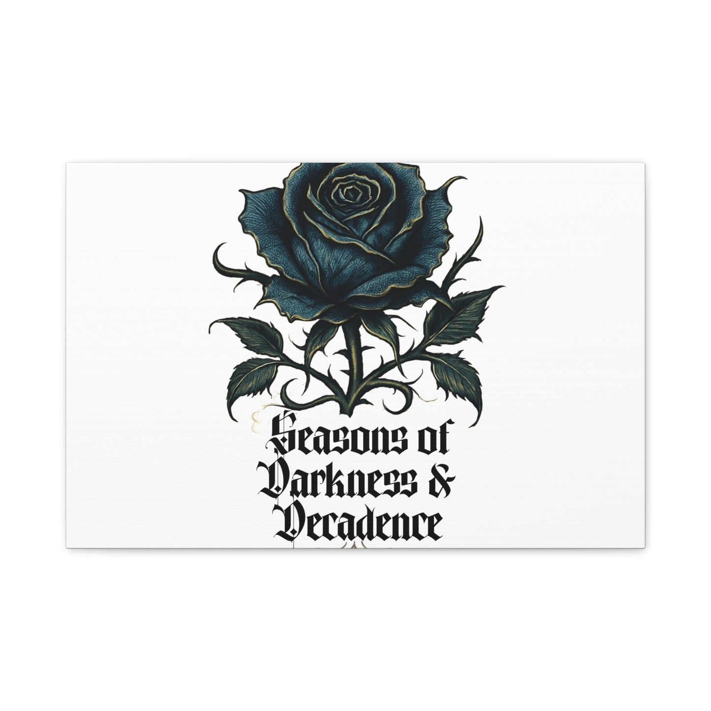Canvas Wall Art — Gothic Blue Rose "Seasons of Darkness & Decadence"