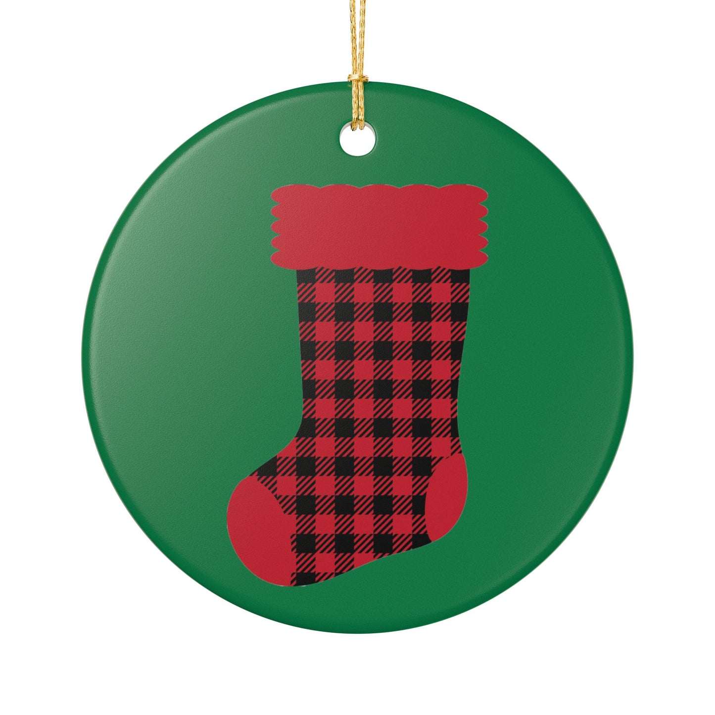 Red Flannel Christmas Stocking Ornament