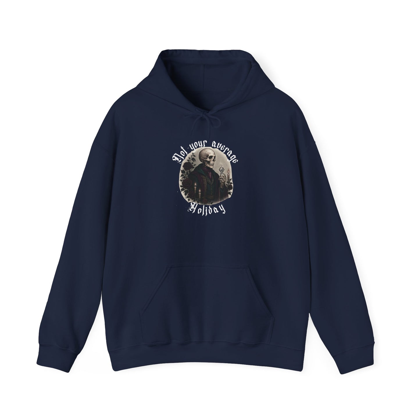"Not Your Average Holiday" Vintage Skull Graphic Hoodie