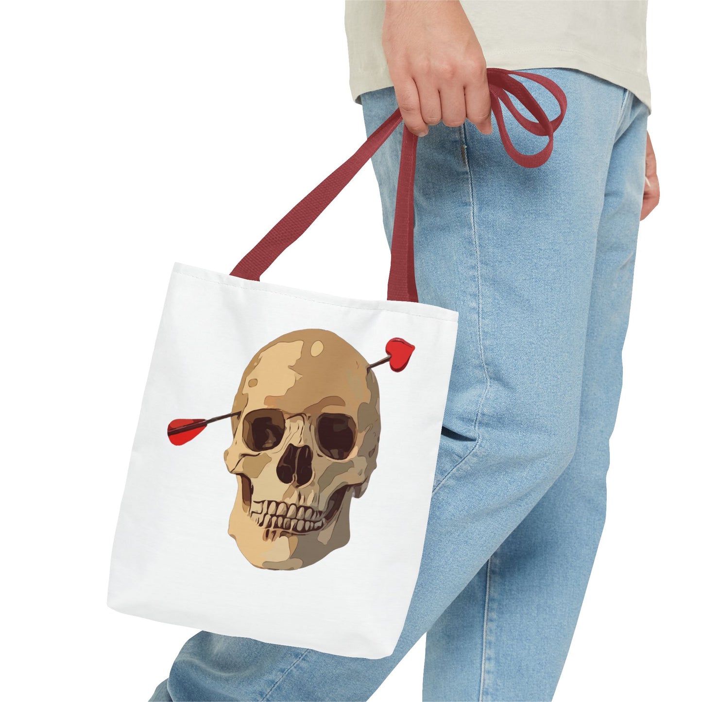 Skull Graphic Cupid Tote Bag: Edgy Elegance Meets Functional Style