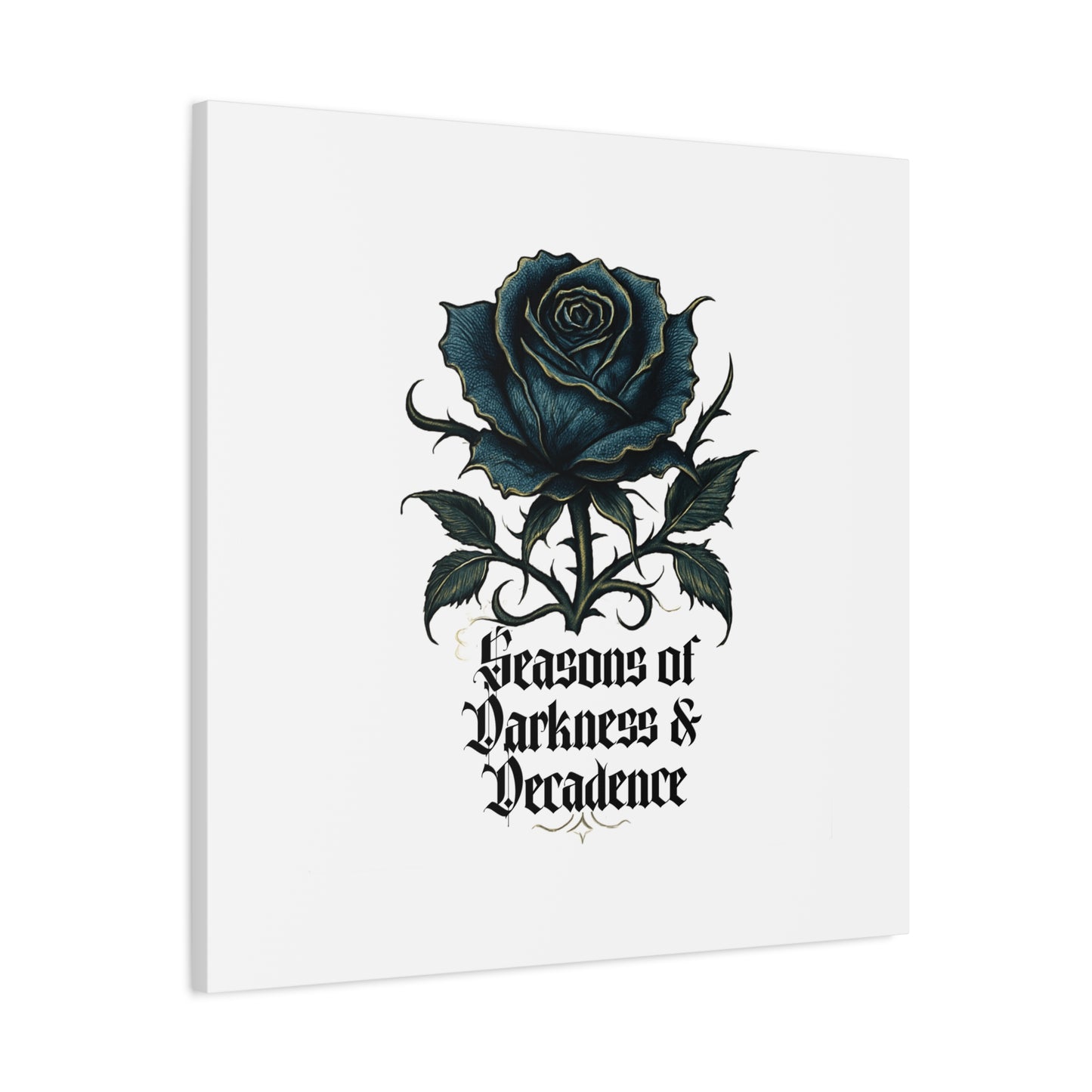Canvas Wall Art — Gothic Blue Rose "Seasons of Darkness & Decadence"