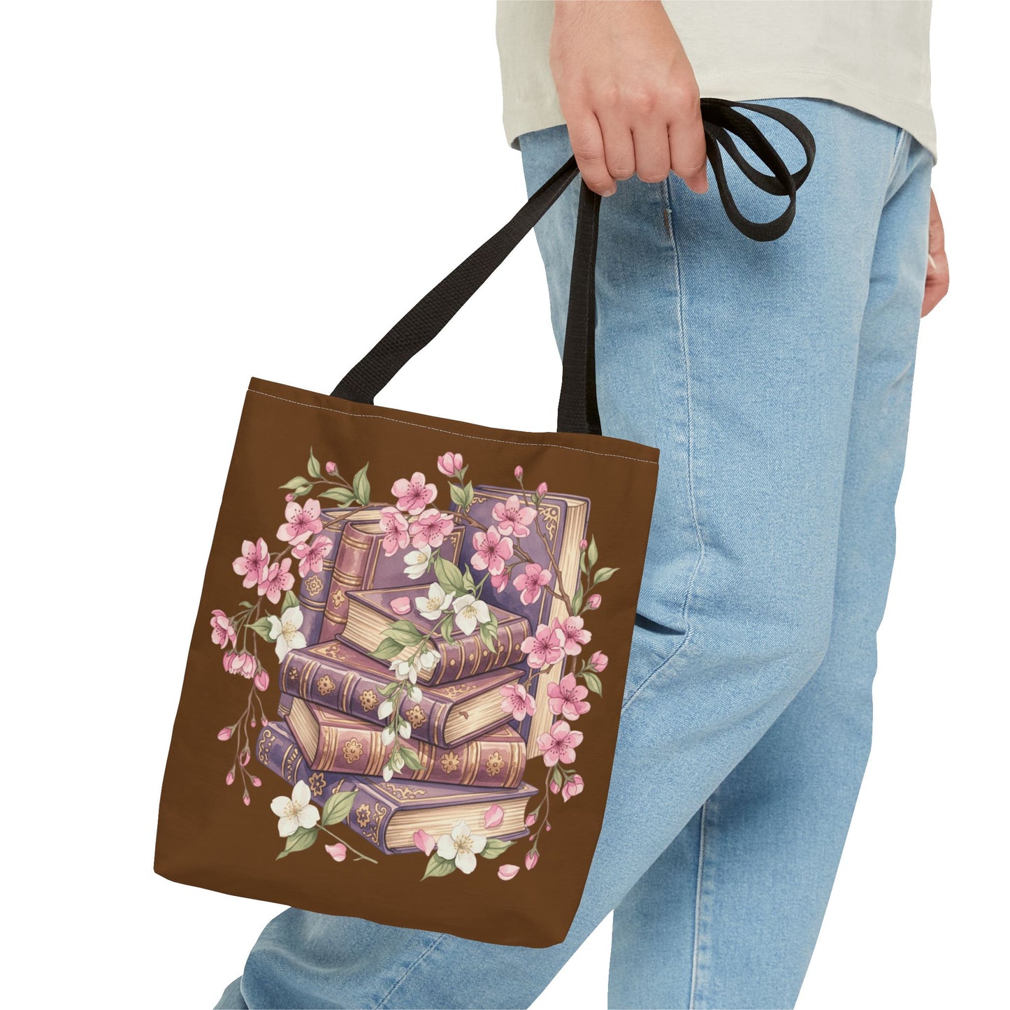 Wildflower Book Tote — Floral Print Library Tote
