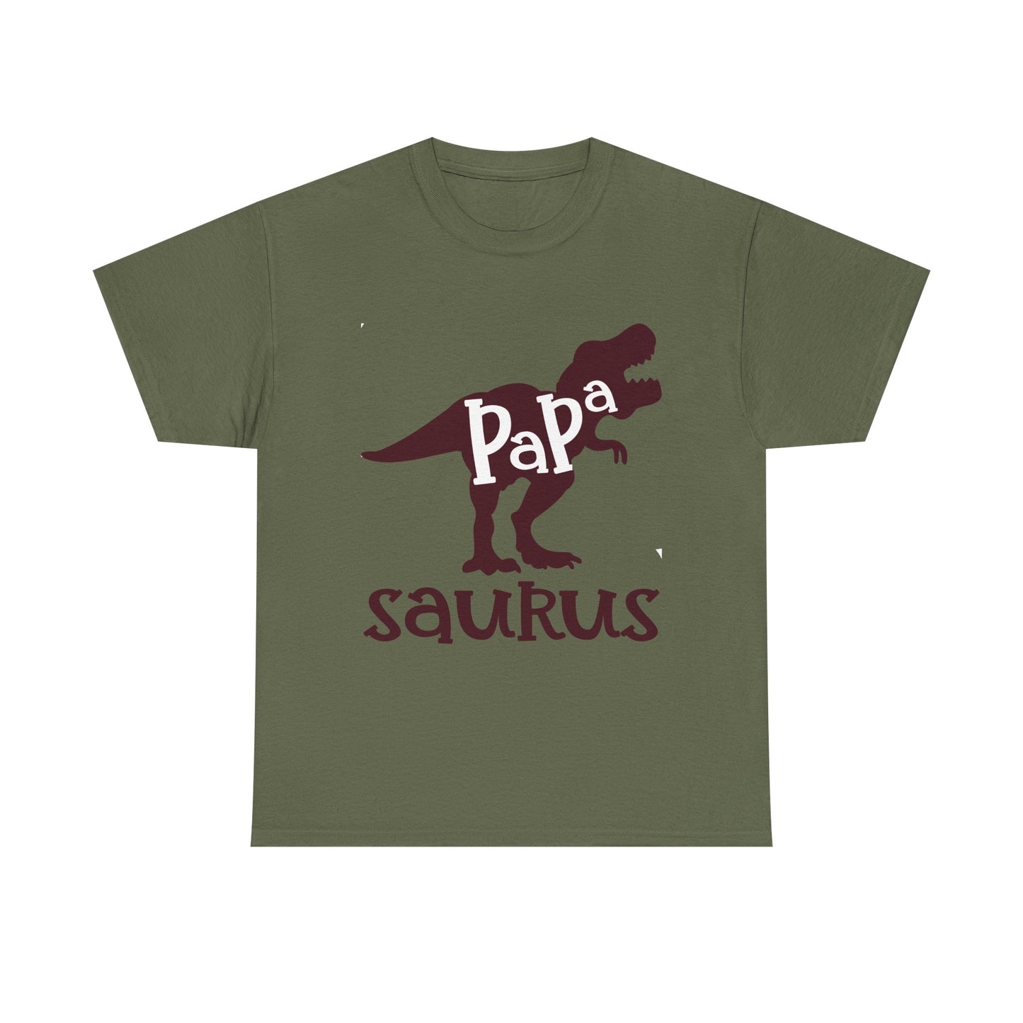 Papa Saurus: The Ultimate Dinosaur Dad Unisex Heavy Cotton T-Shirt - Perfect Father's Day Gift for Prehistoric Parents