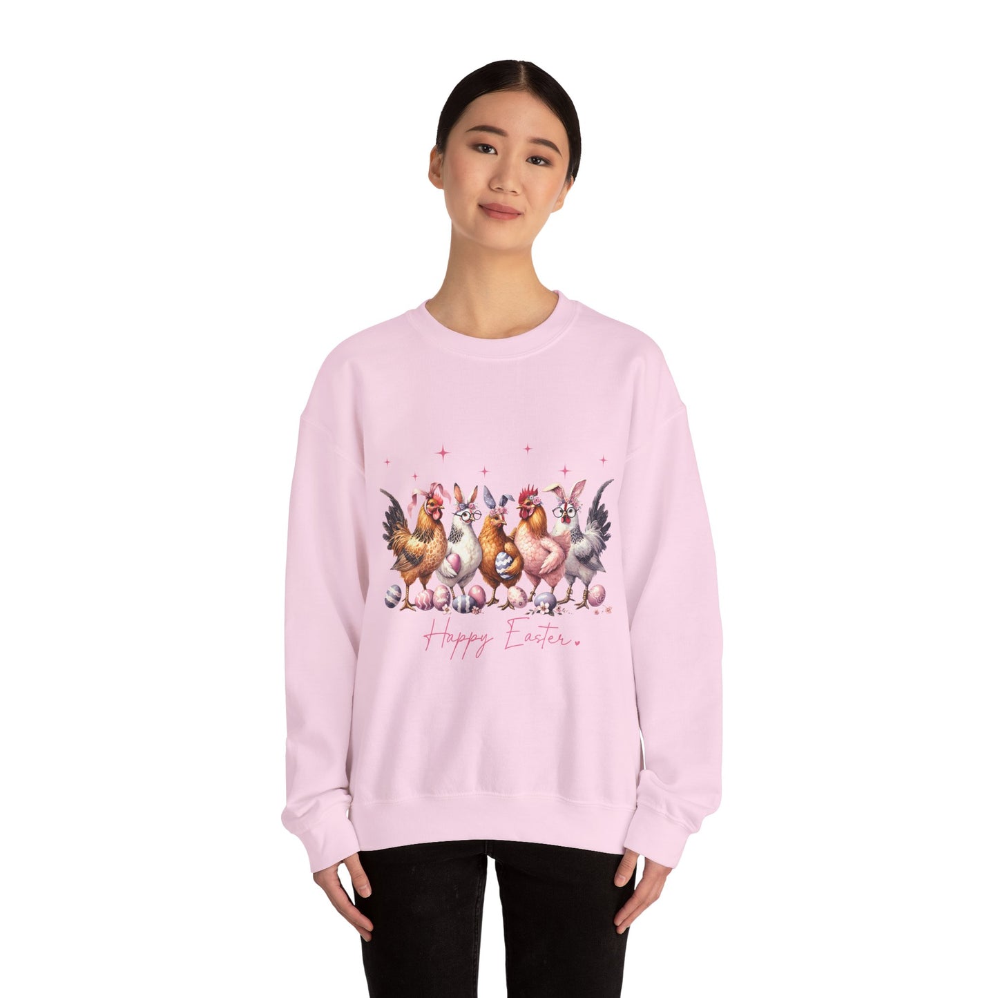 Happy Easter Themed Crewneck Women's Sweatshirt