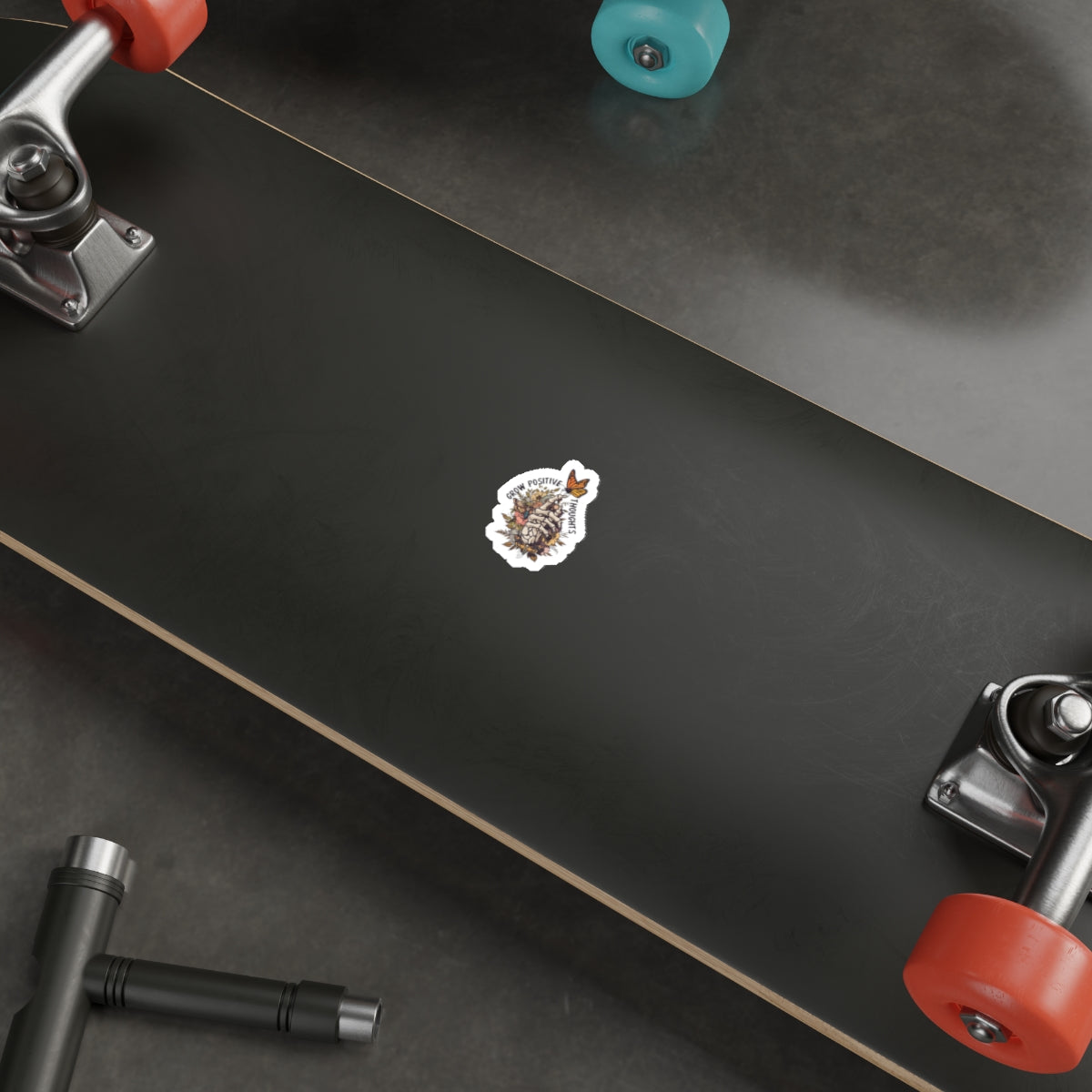 Grow Positive Thoughts Skull Sticker