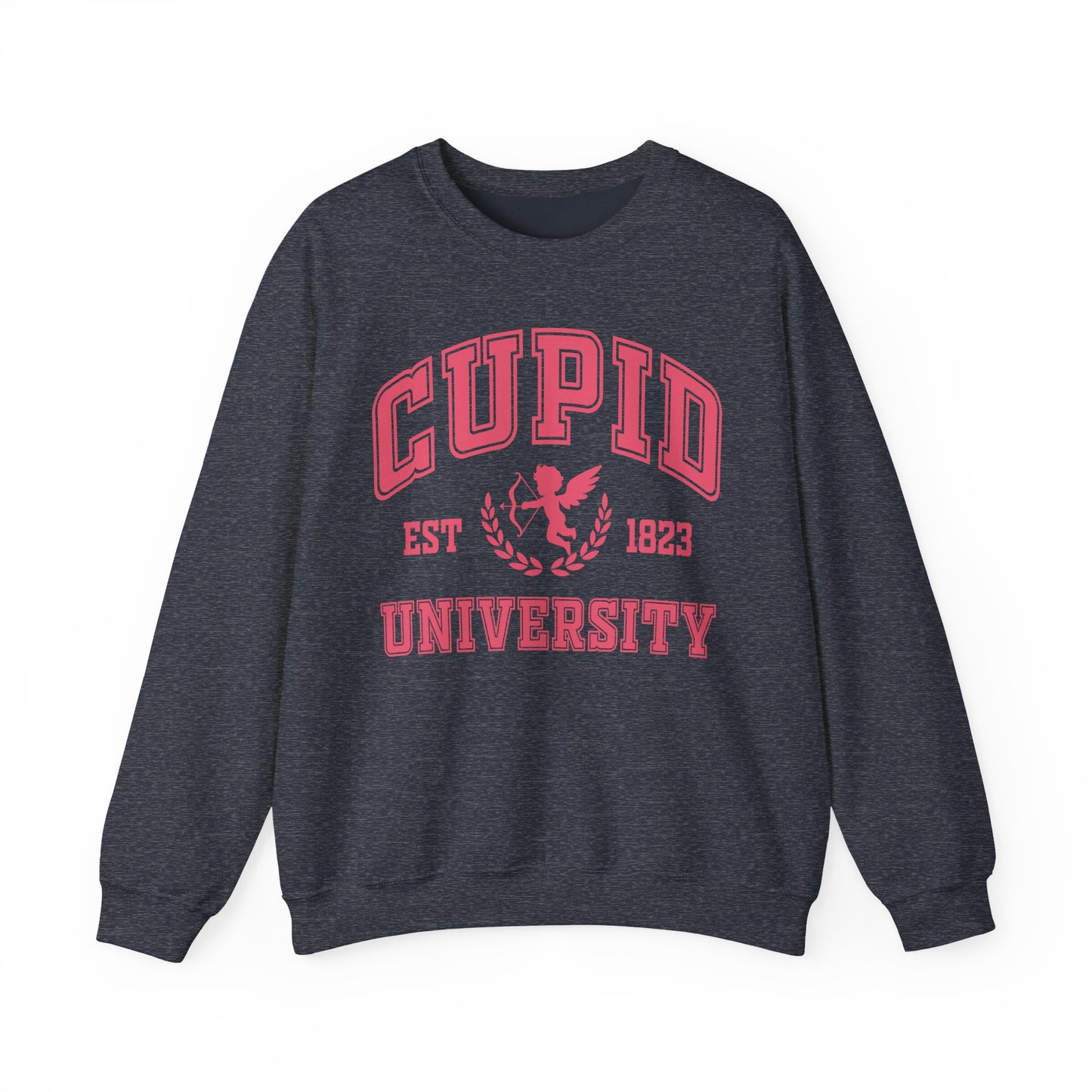 Cupid University Crewneck Sweatshirt — Valentine's Day Graphic Sweatshirt