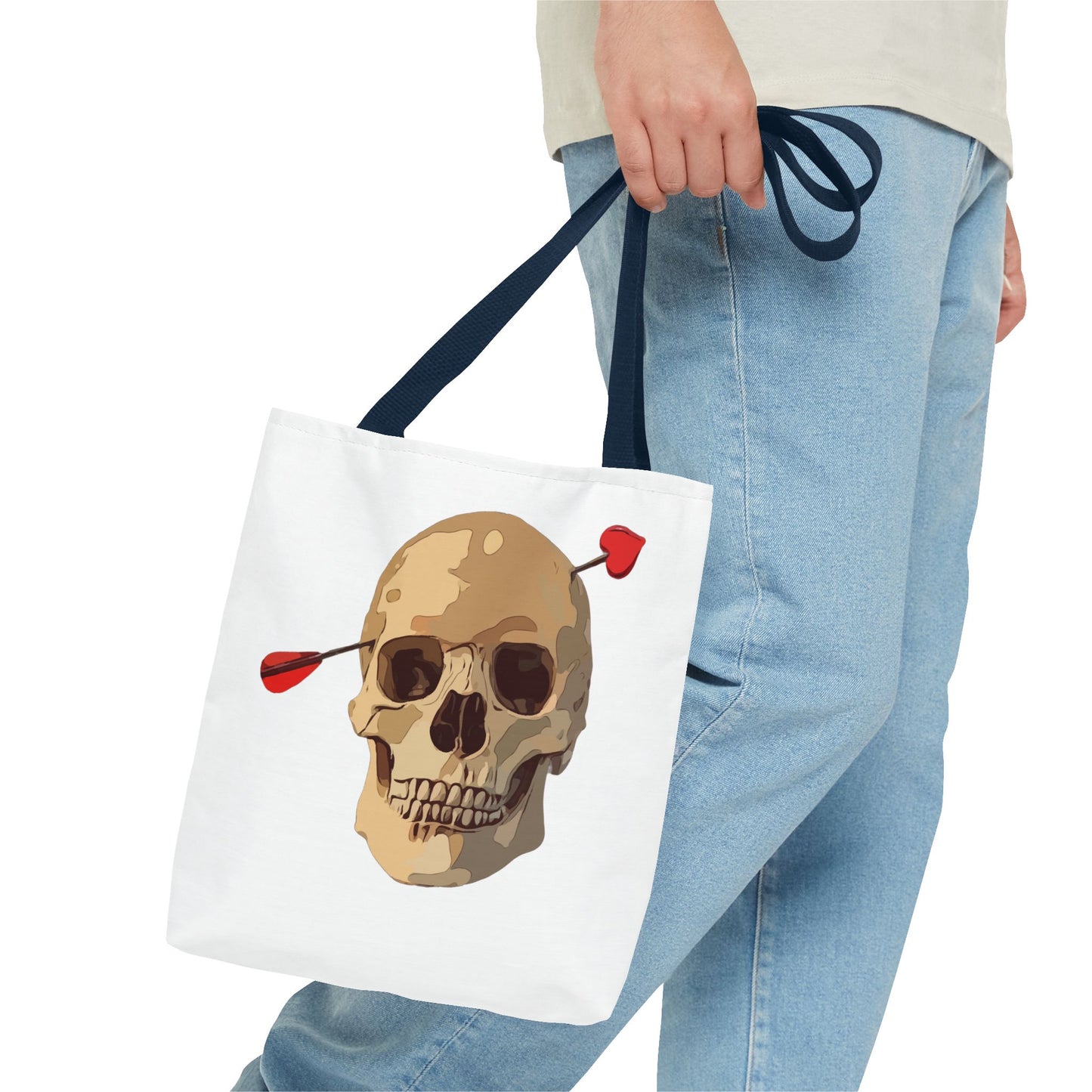Skull Graphic Cupid Tote Bag: Edgy Elegance Meets Functional Style