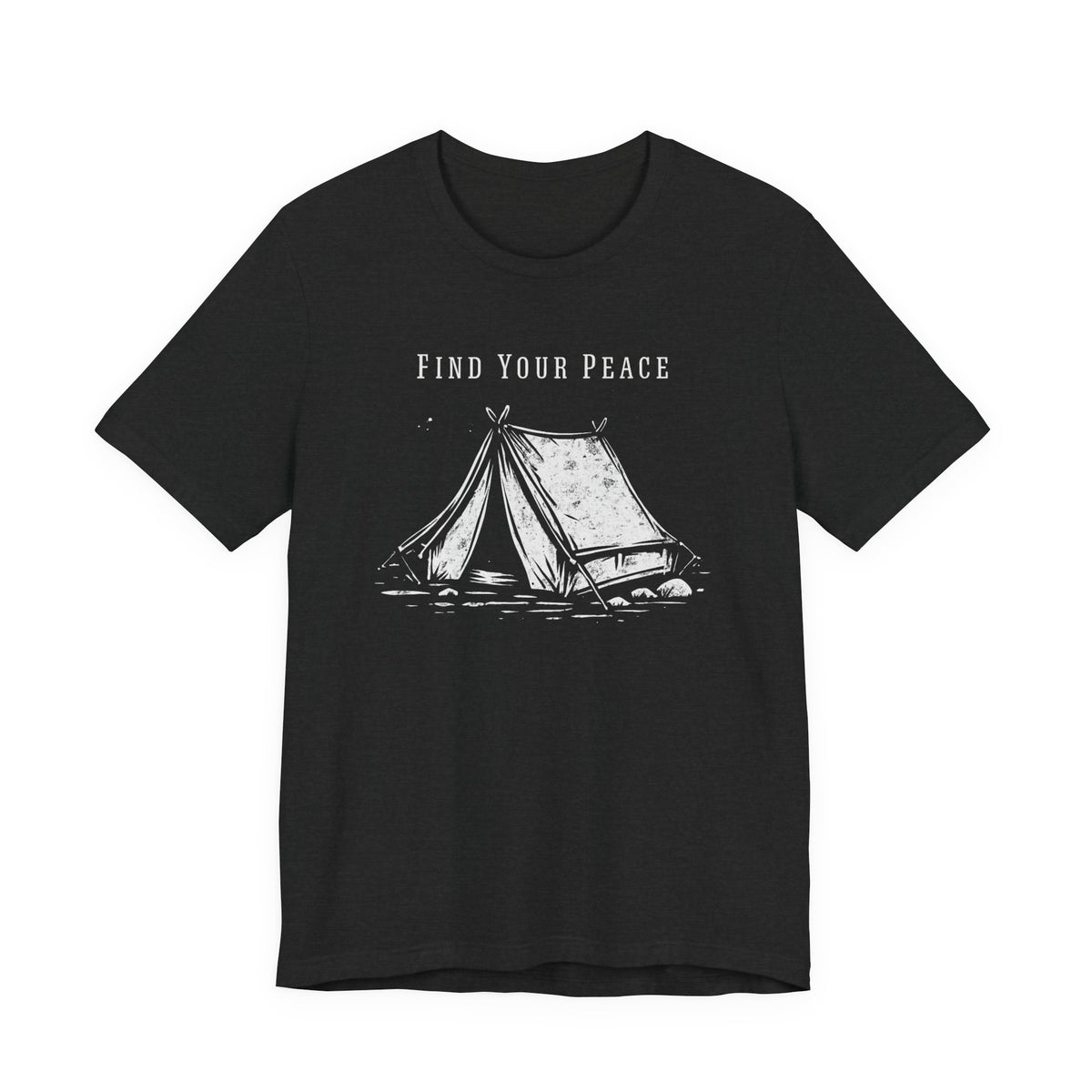 Find Your Peace Tent Camping Graphic Unisex Tee